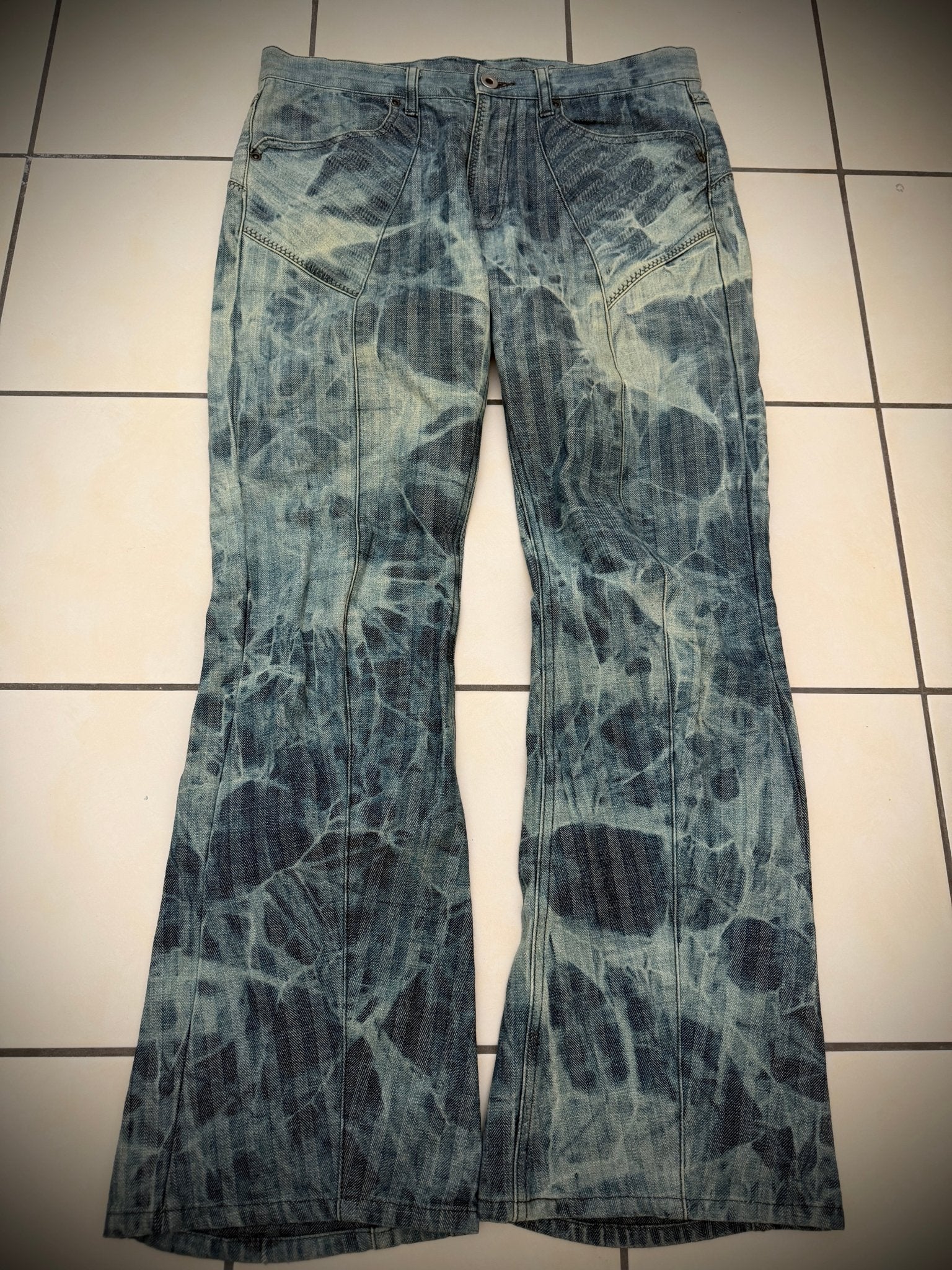 Edge Rupert Ocean Splashed Backzipp Flared Pants - wintexarchive