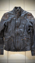 Elephant Studded Multi Zipp Leather Jacket - wintexarchive