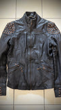 Elephant Studded Multi Zipp Leather Jacket - wintexarchive