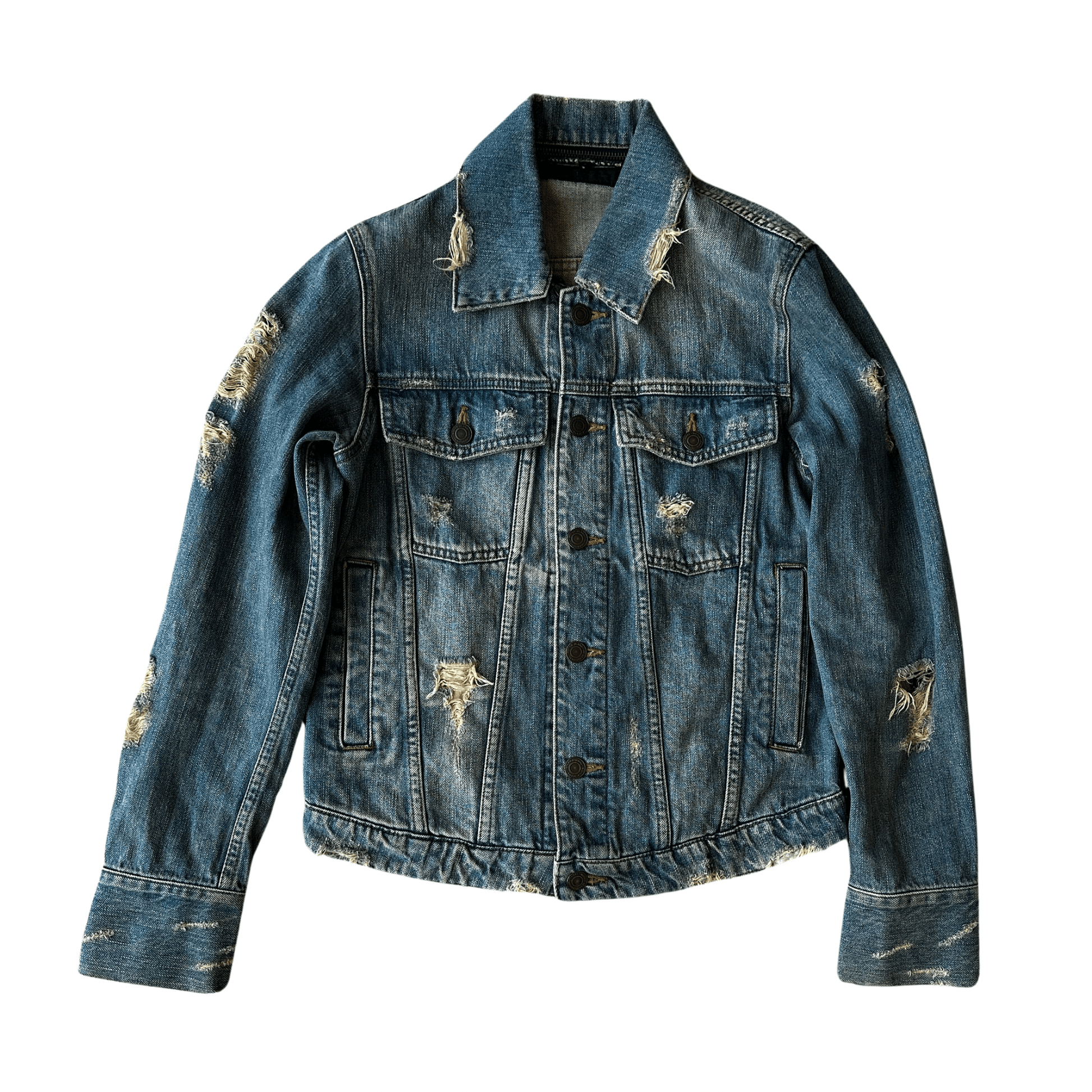 FUGA distressed clawmark denim jacket - wintexarchive
