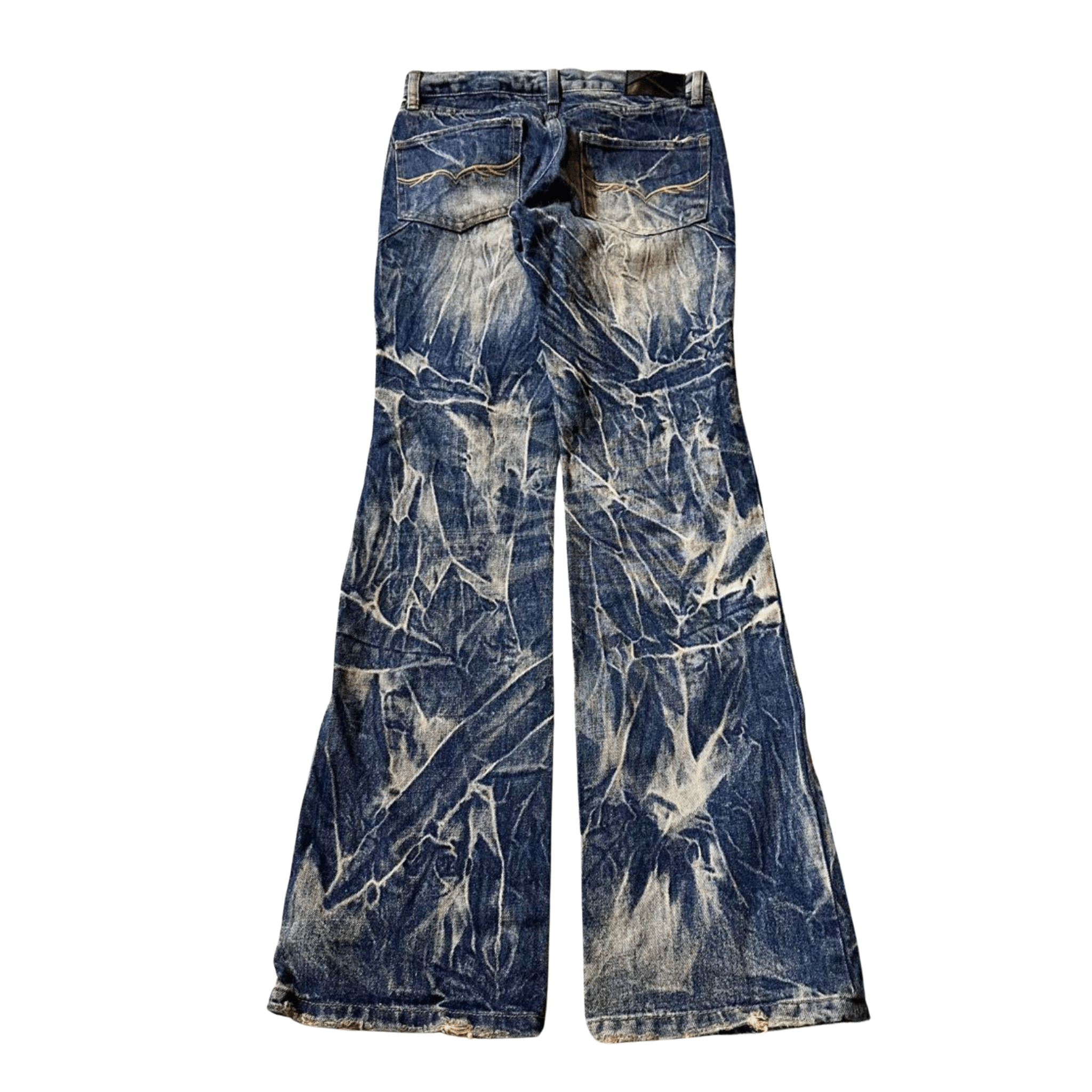 FUGA Foil washed flared denim - wintexarchive