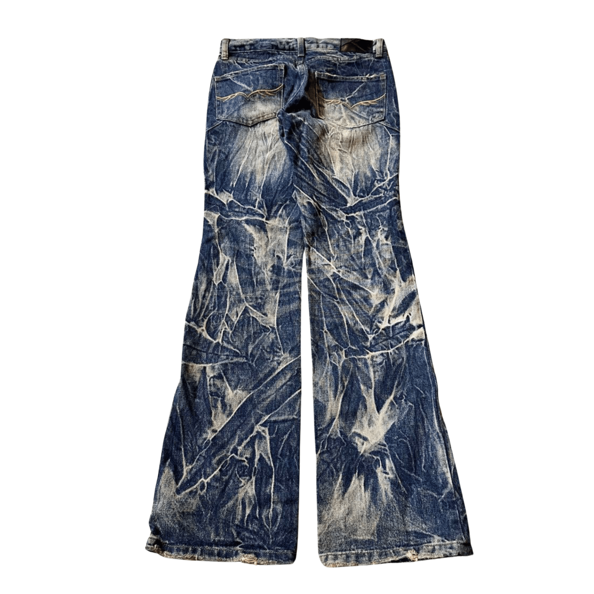 FUGA Foil washed flared denim - wintexarchive