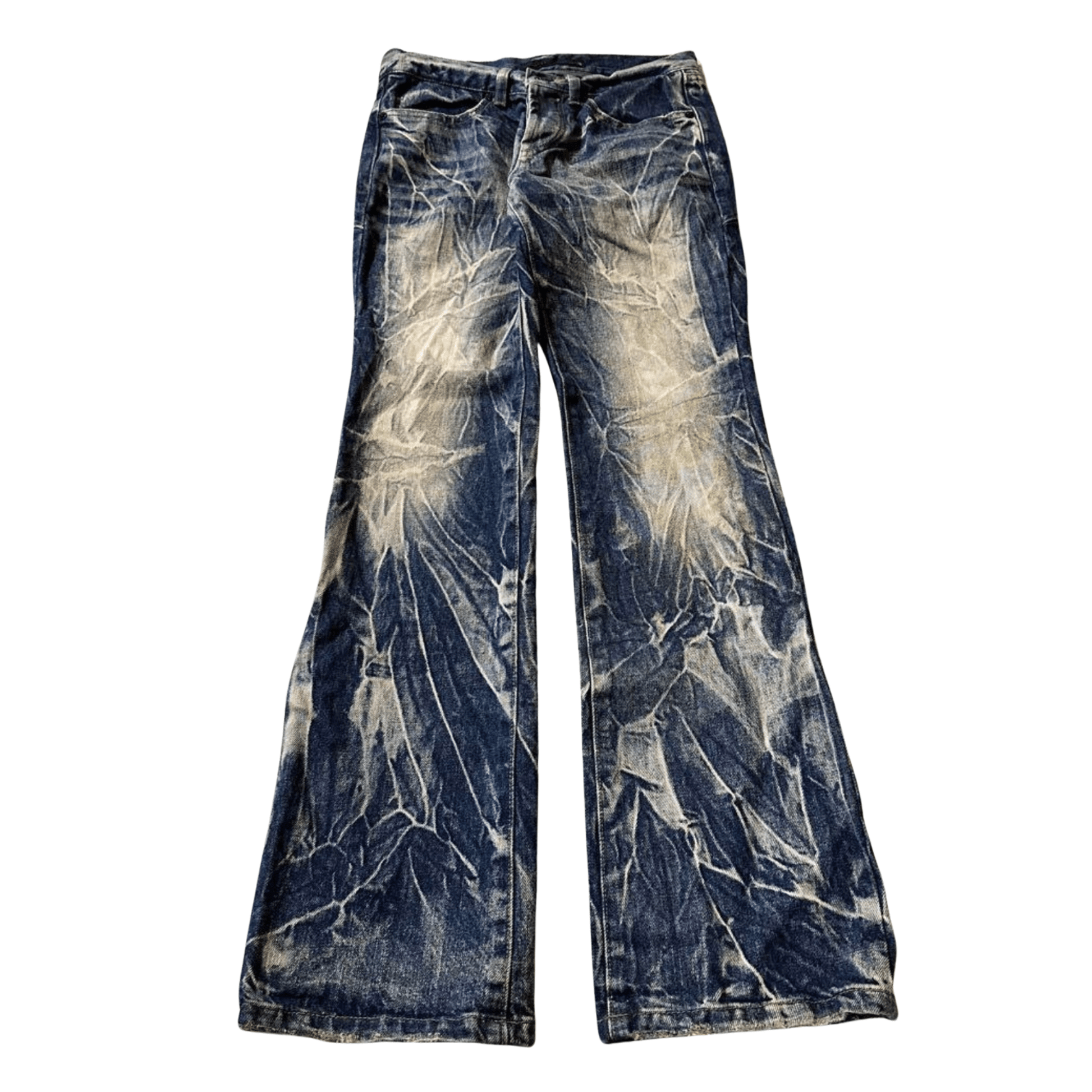 FUGA Foil washed flared denim - wintexarchive