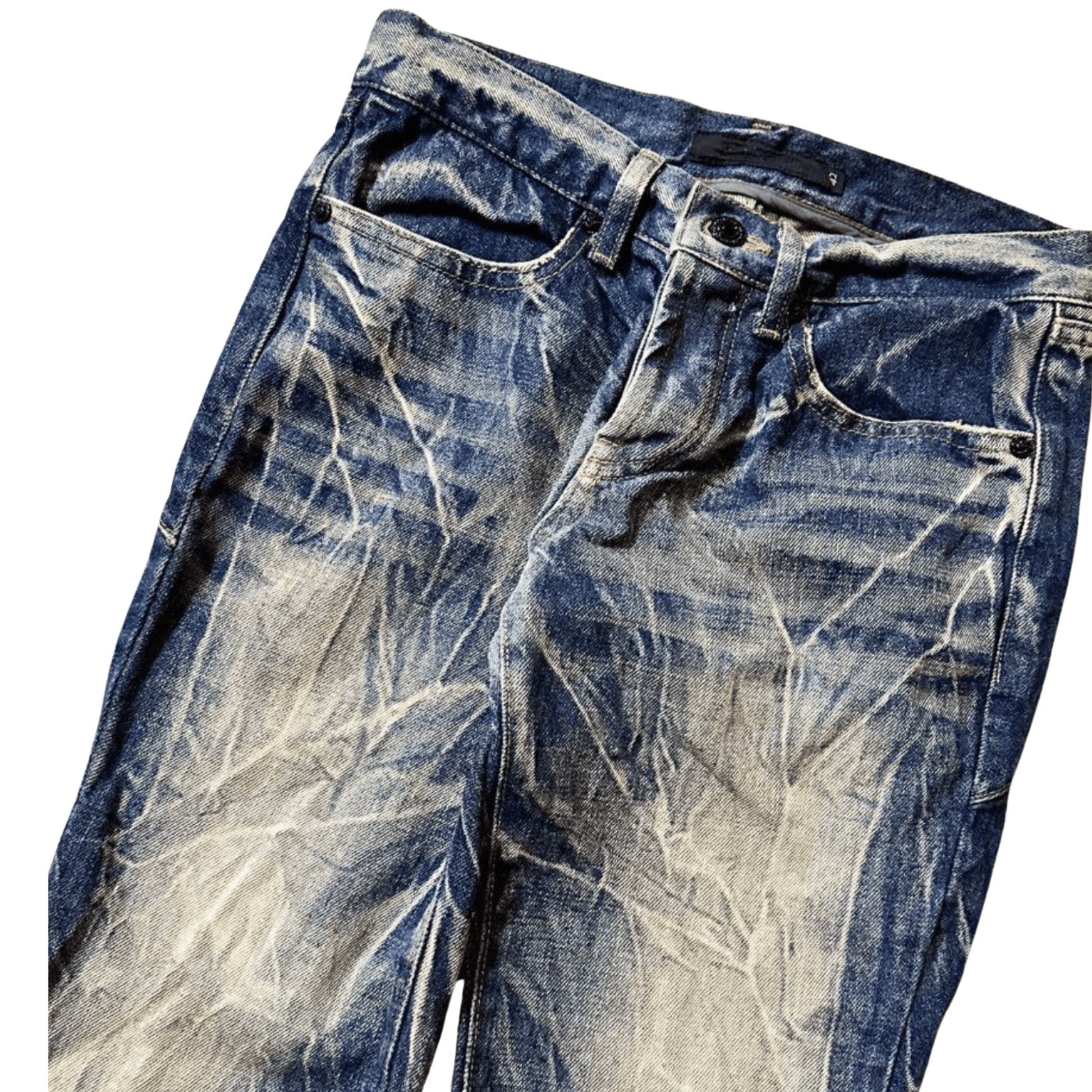 FUGA Foil washed flared denim - wintexarchive