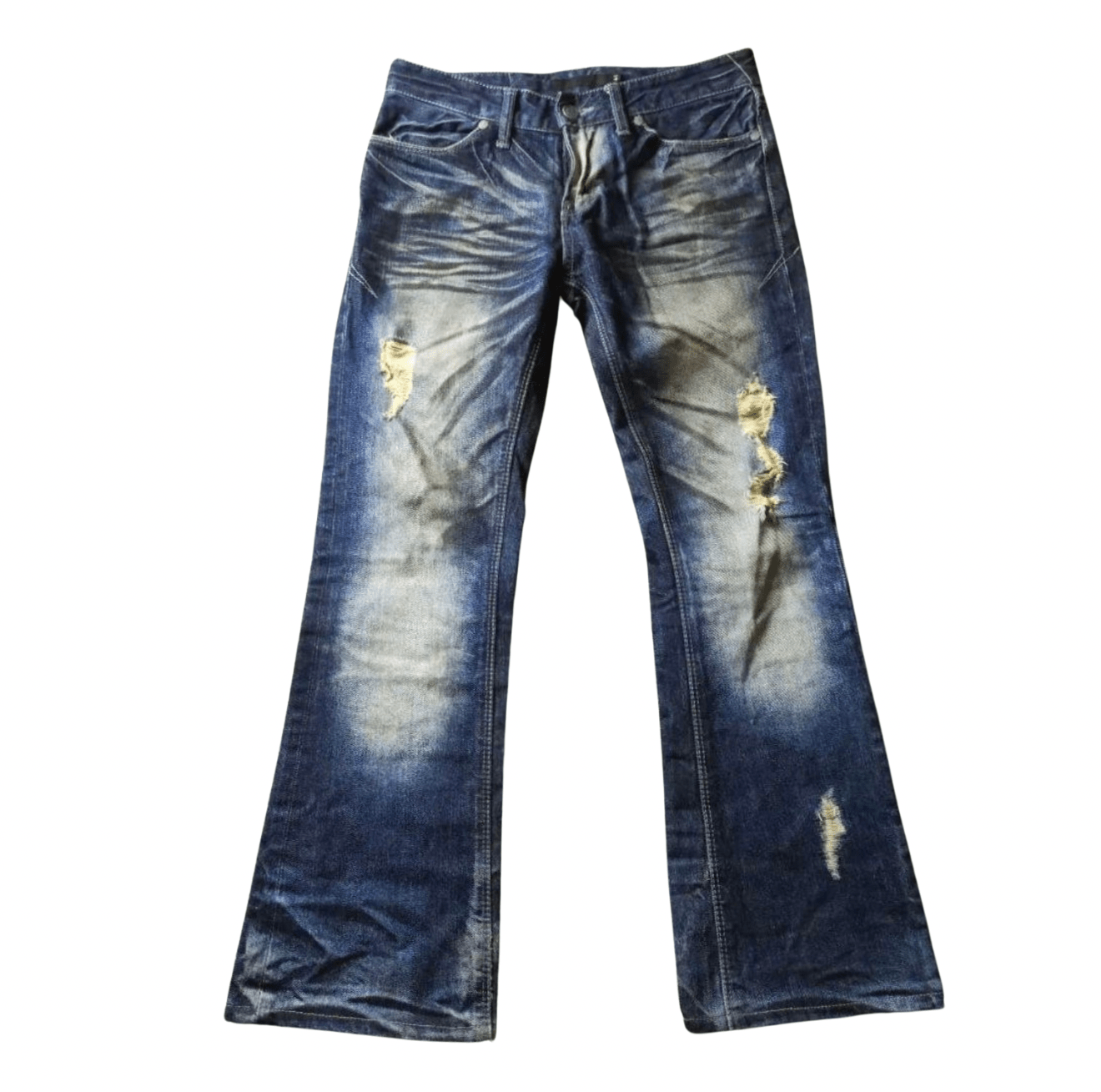 FUGA full whisker back flared denim - wintexarchive