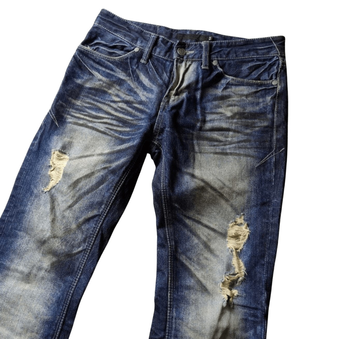 FUGA full whisker back flared denim - wintexarchive