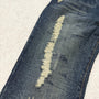 Fuzzy Crystal Distressed Acid Wash Flared Pants - wintexarchive
