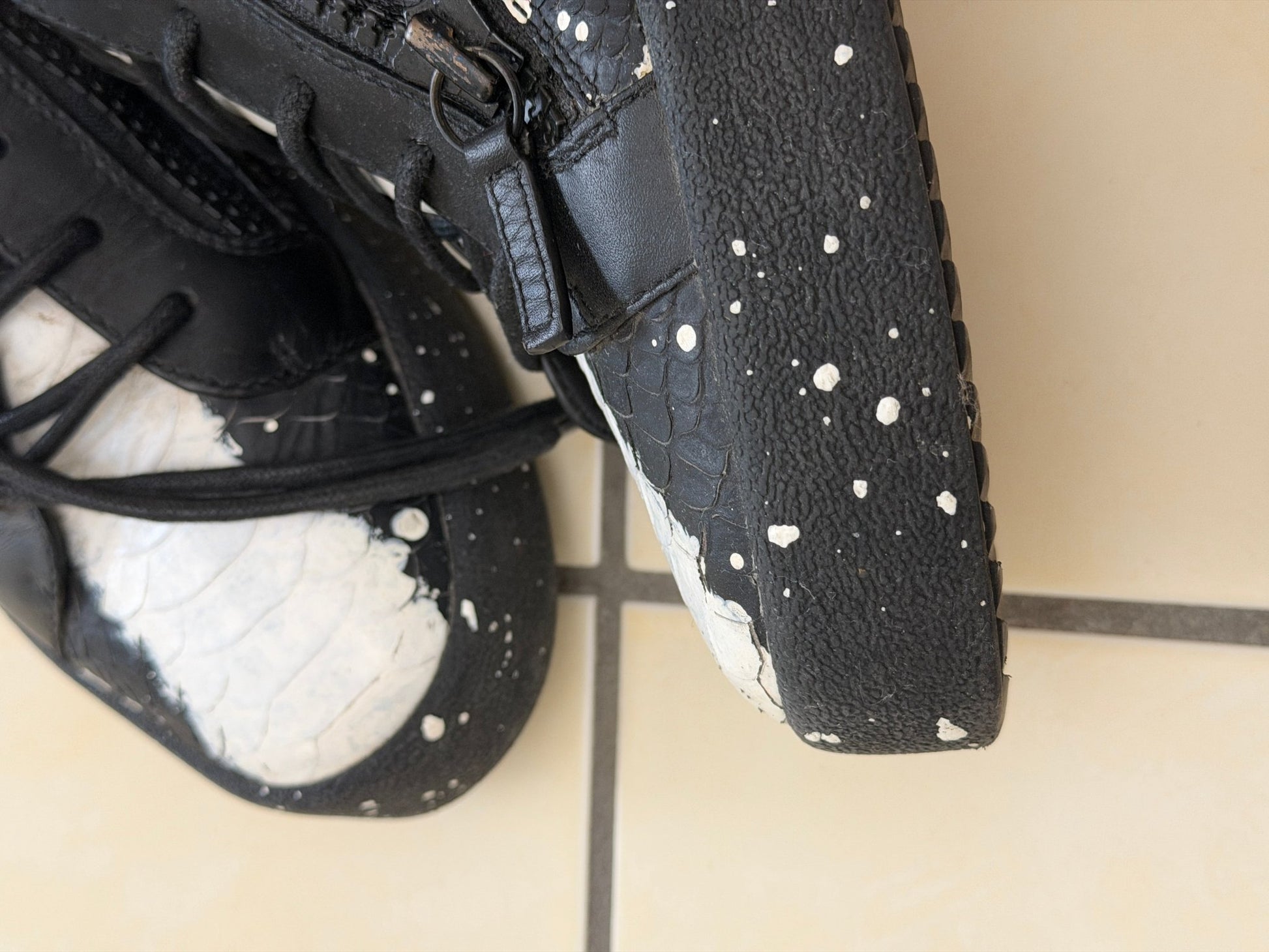 Giuseppe Zanotti Low Splattered Snakeskin Sneaker - wintexarchive