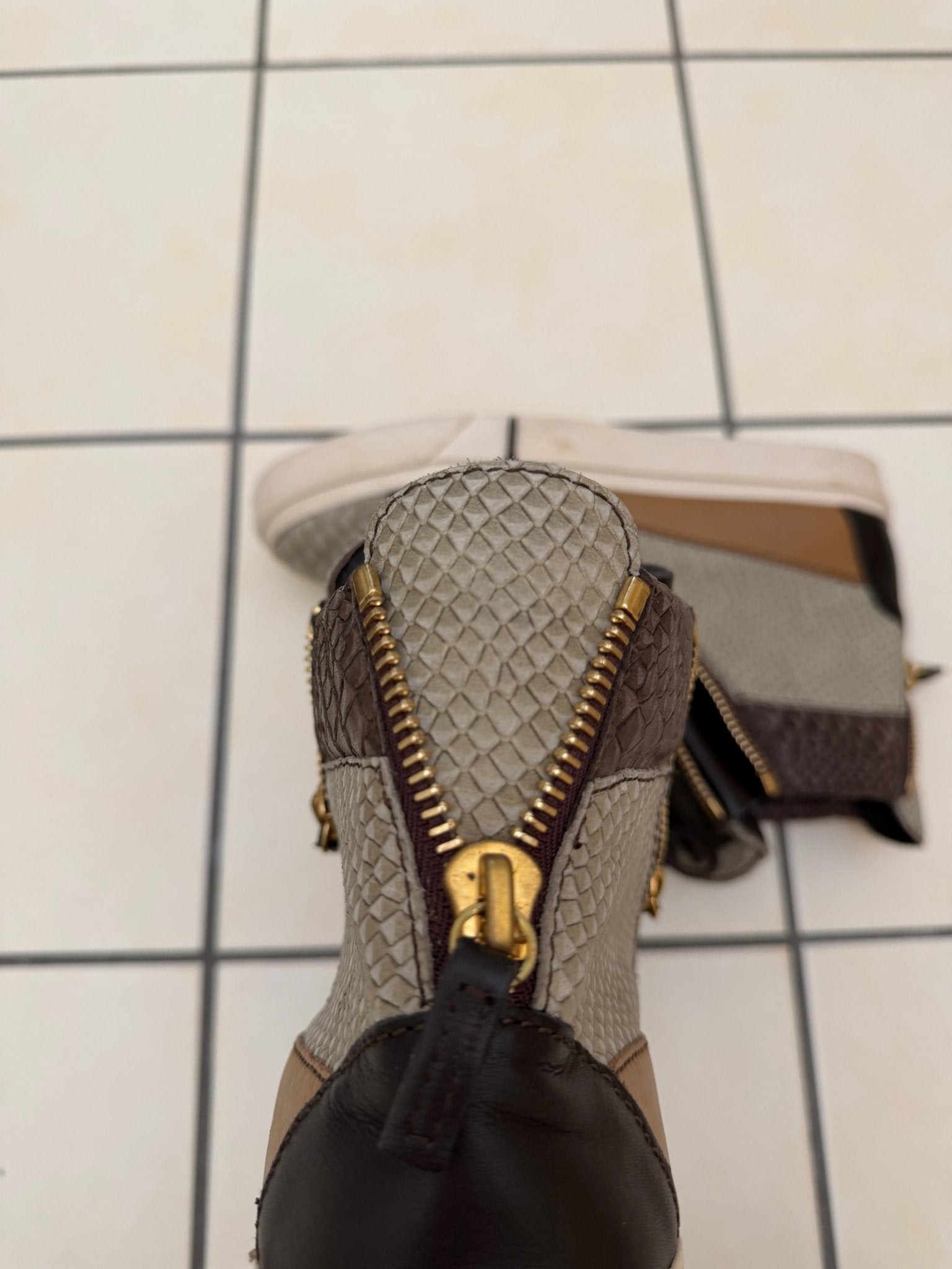 Giuseppe Zanotti Snakeskin High Top Sneaker - wintexarchive