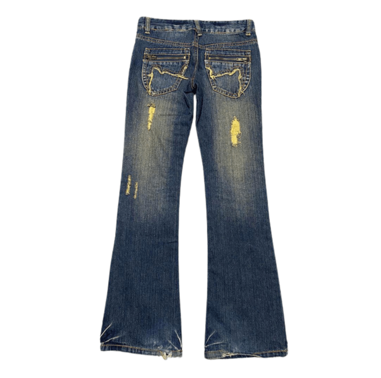 Glad News Zipper Bootcut Pants - wintexarchive