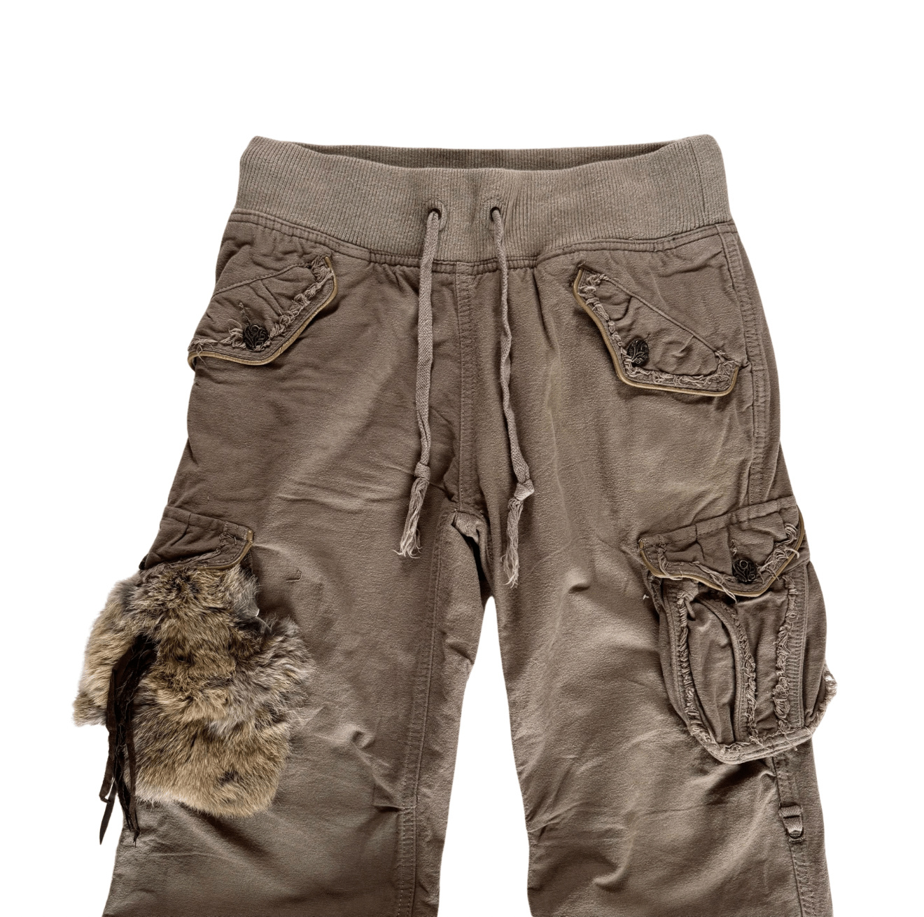 G.O.A Rustic Fur & Leather cargo Pants - wintexarchive