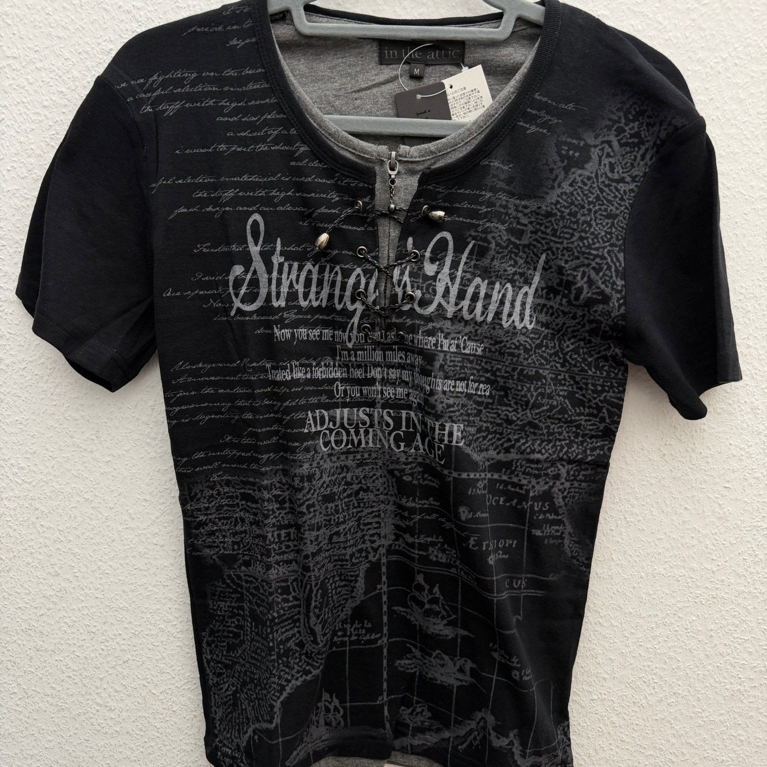 In The Artic Double Layered Laced Up Poem Shirt - wintexarchive
