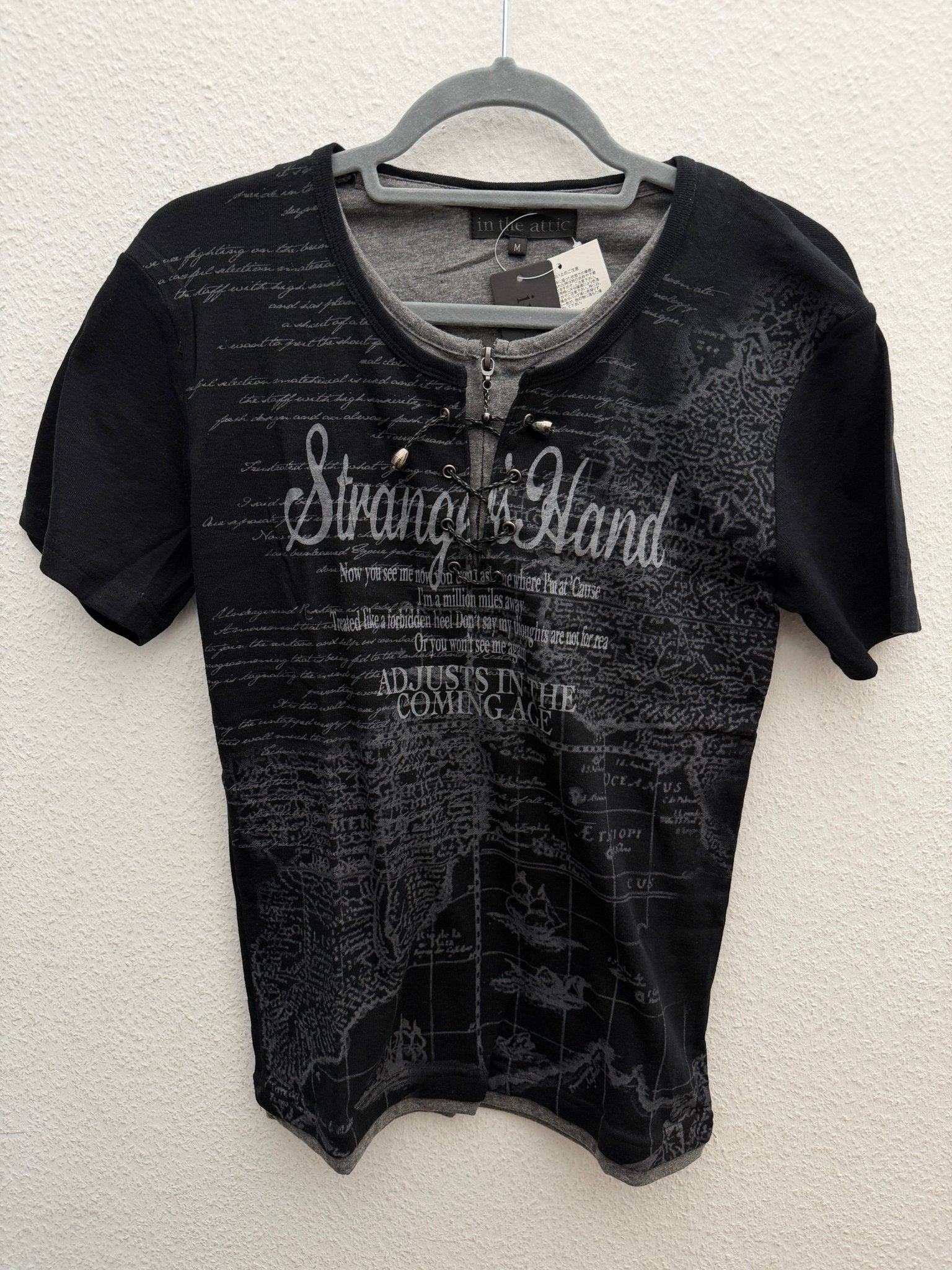 In The Artic Double Layered Laced Up Poem Shirt - wintexarchive