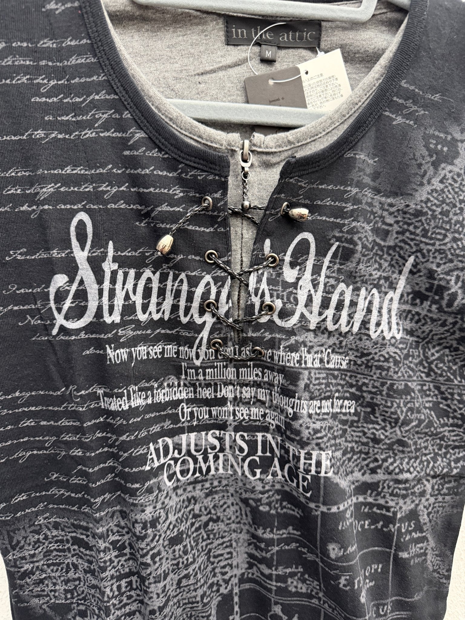 In The Artic Double Layered Laced Up Poem Shirt - wintexarchive