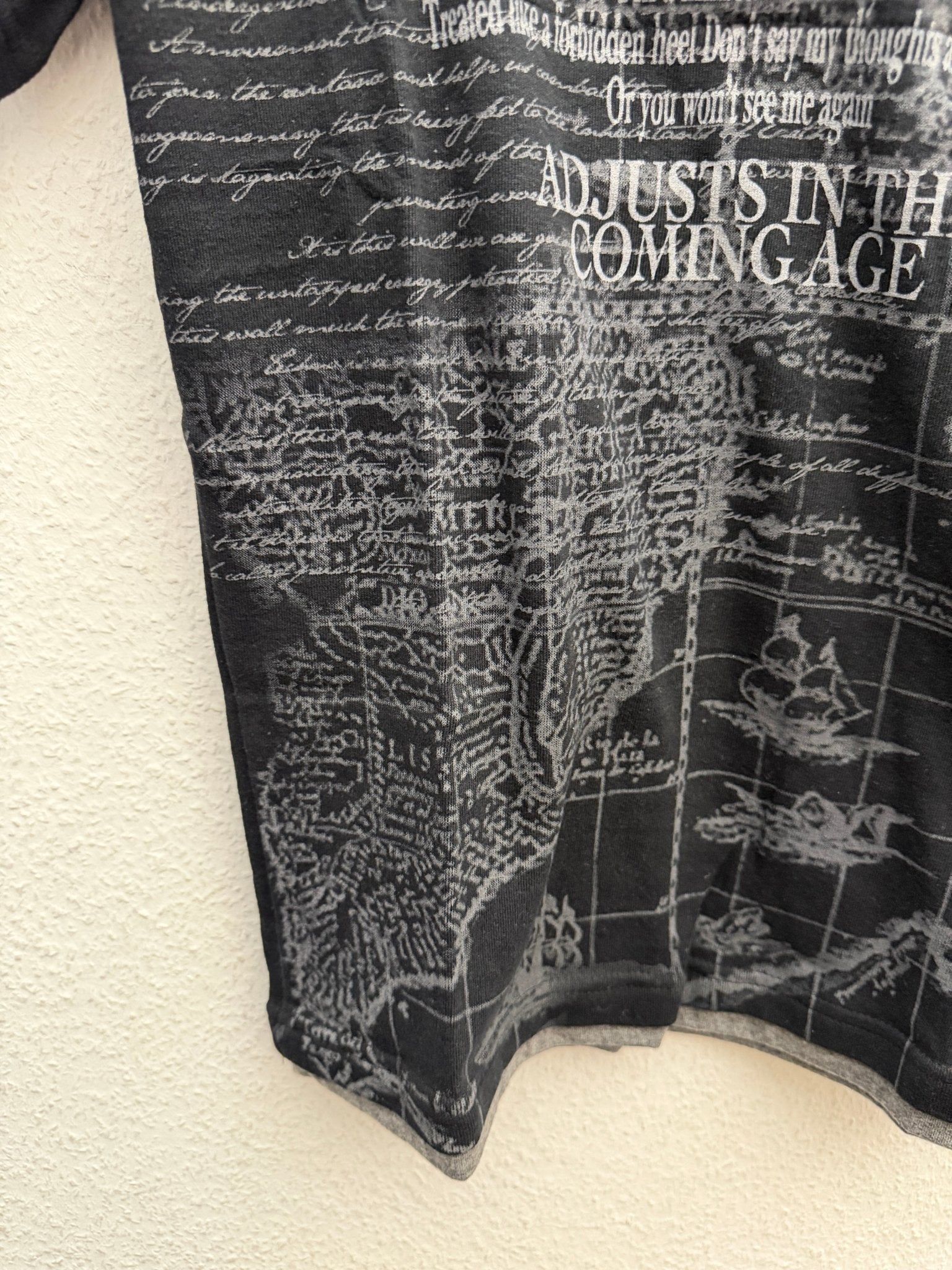 In The Artic Double Layered Laced Up Poem Shirt - wintexarchive