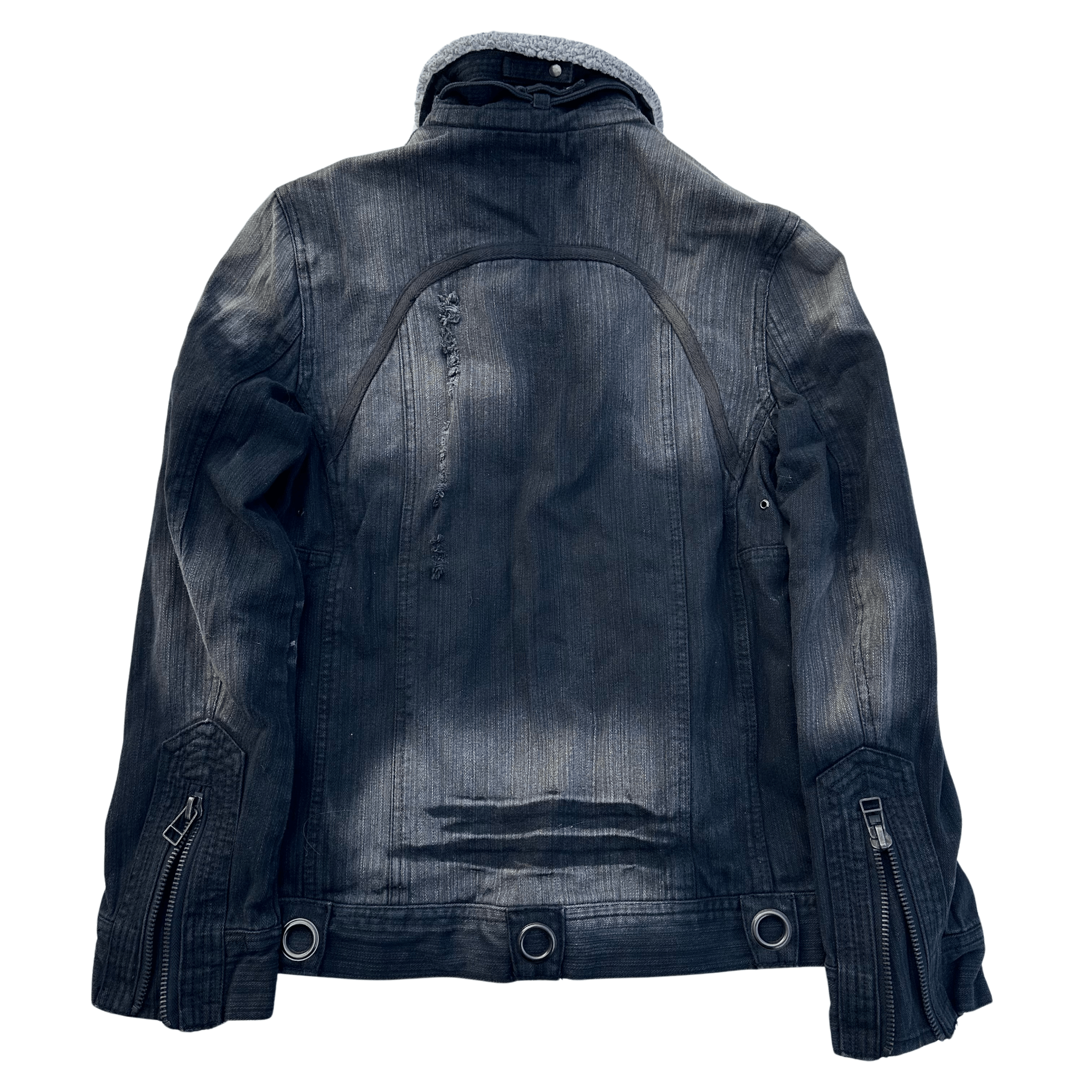 In the attic distressed denim jacket - wintexarchive