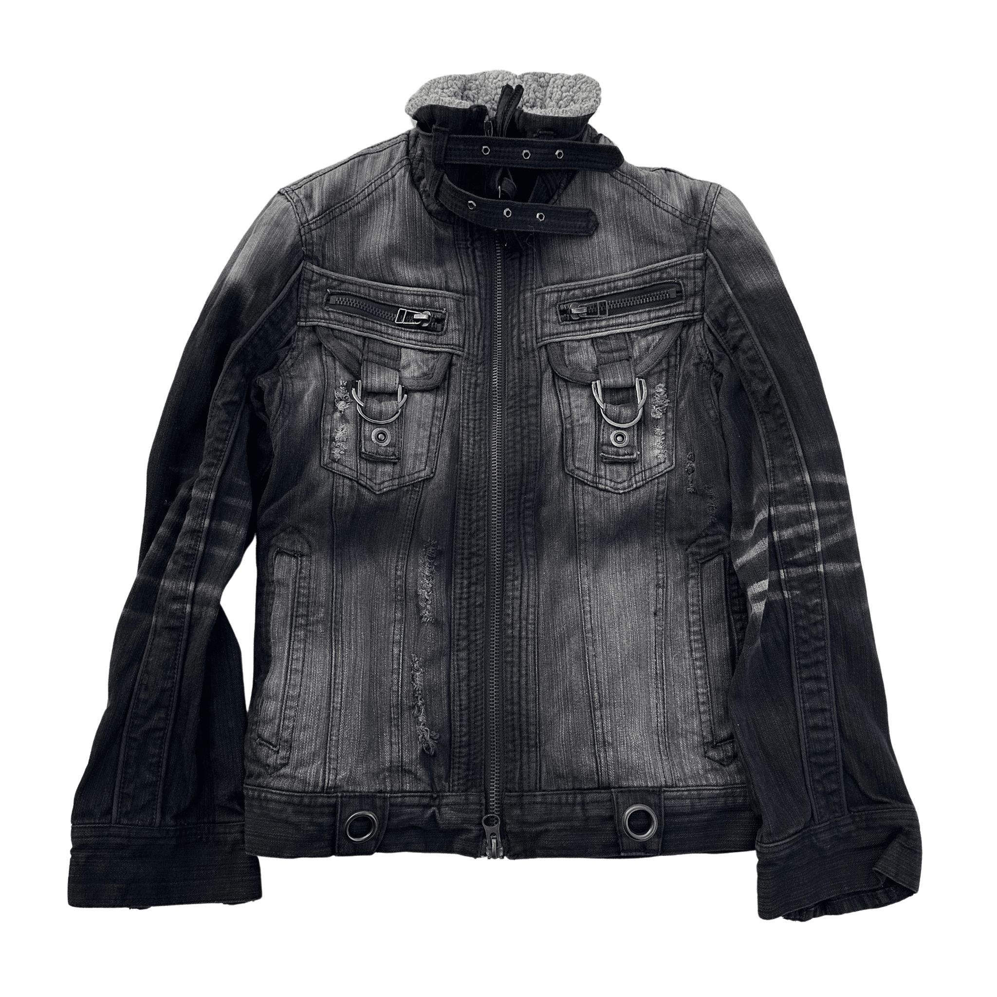 In the attic distressed denim jacket - wintexarchive