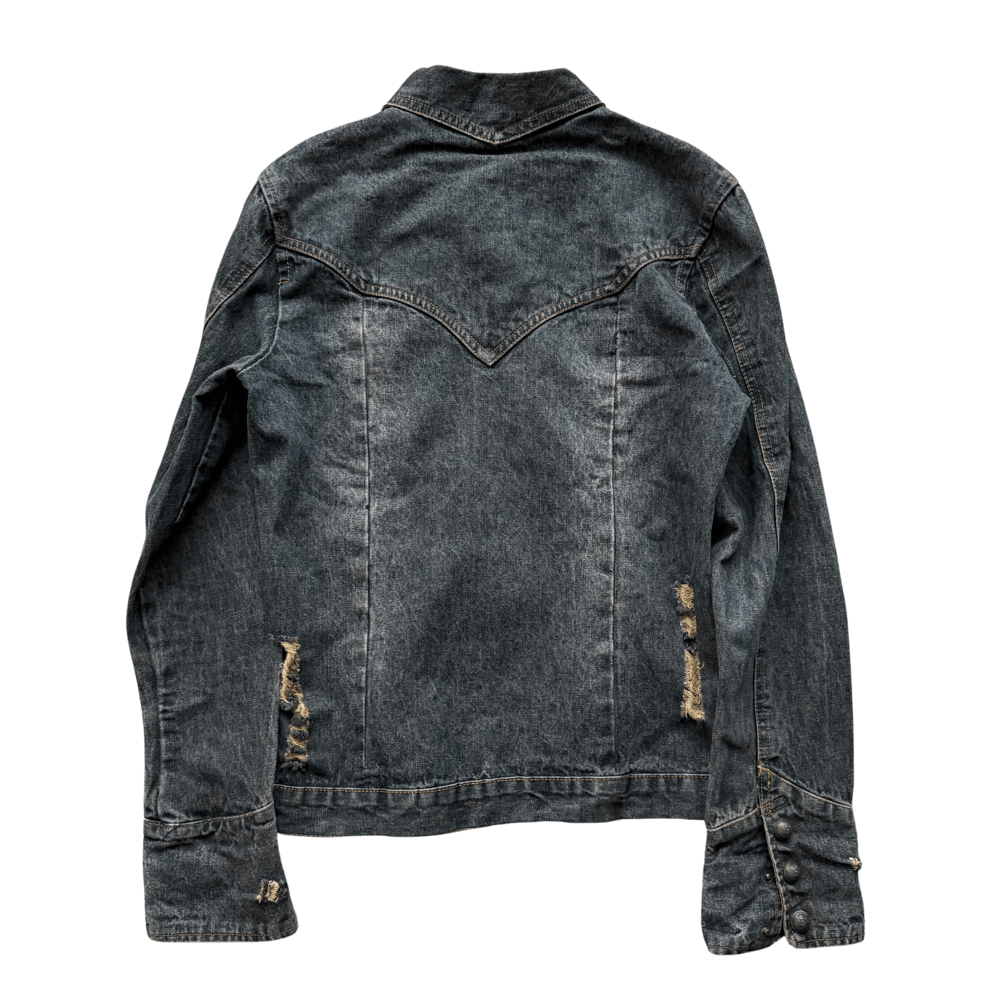 In the attic distressed denim jacket - wintexarchive
