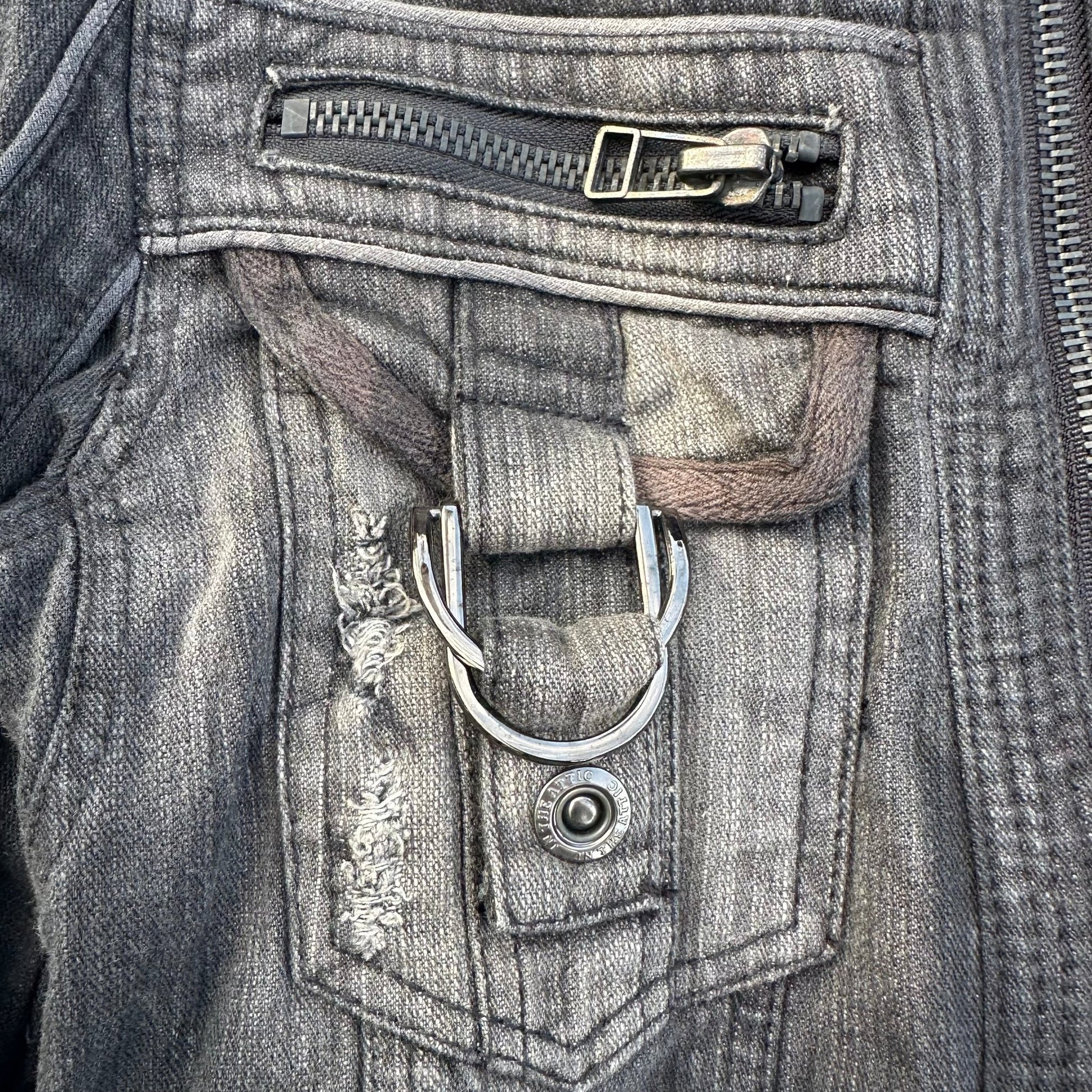 In the attic distressed denim jacket - wintexarchive