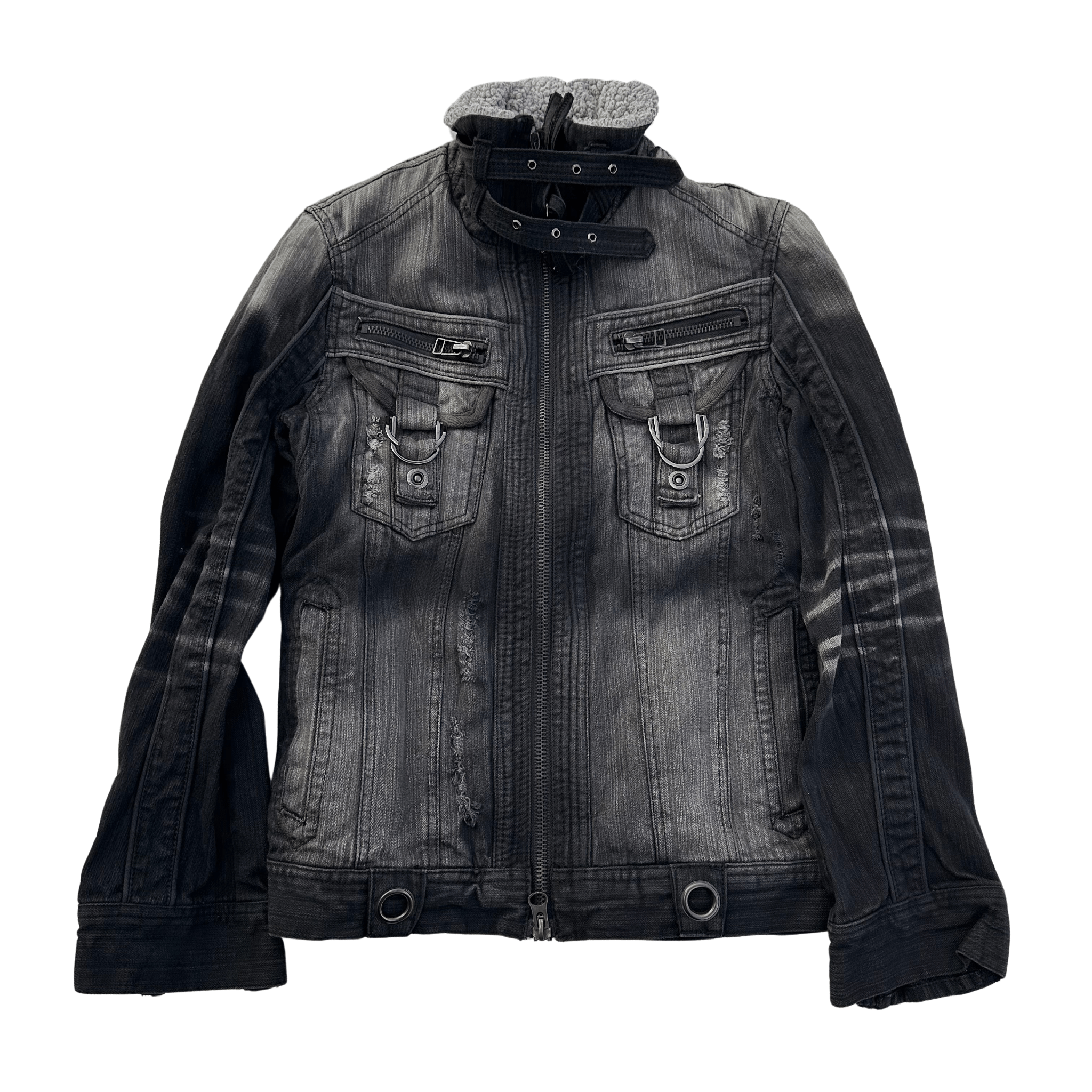 In the attic distressed denim jacket - wintexarchive