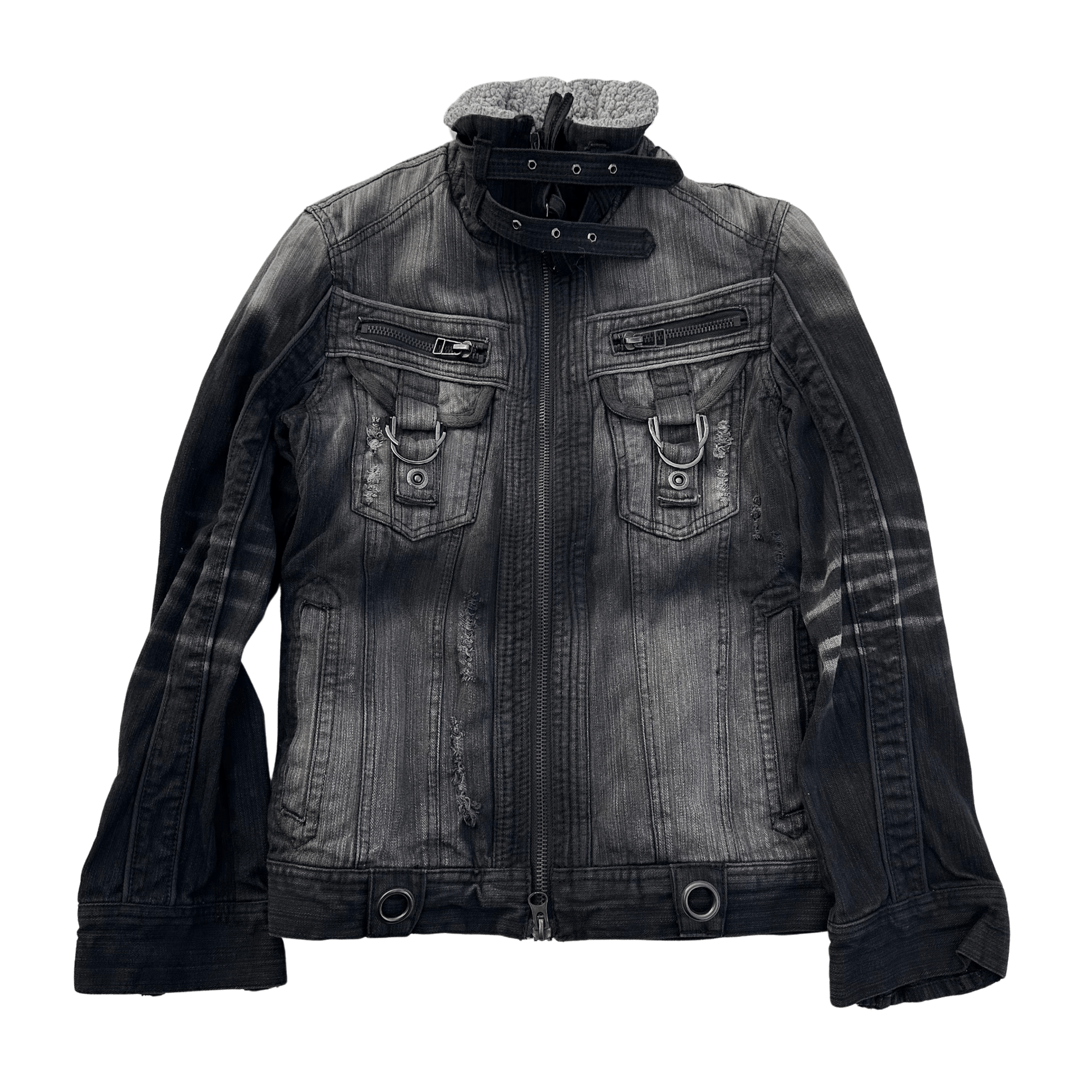 In the attic distressed denim jacket - wintexarchive