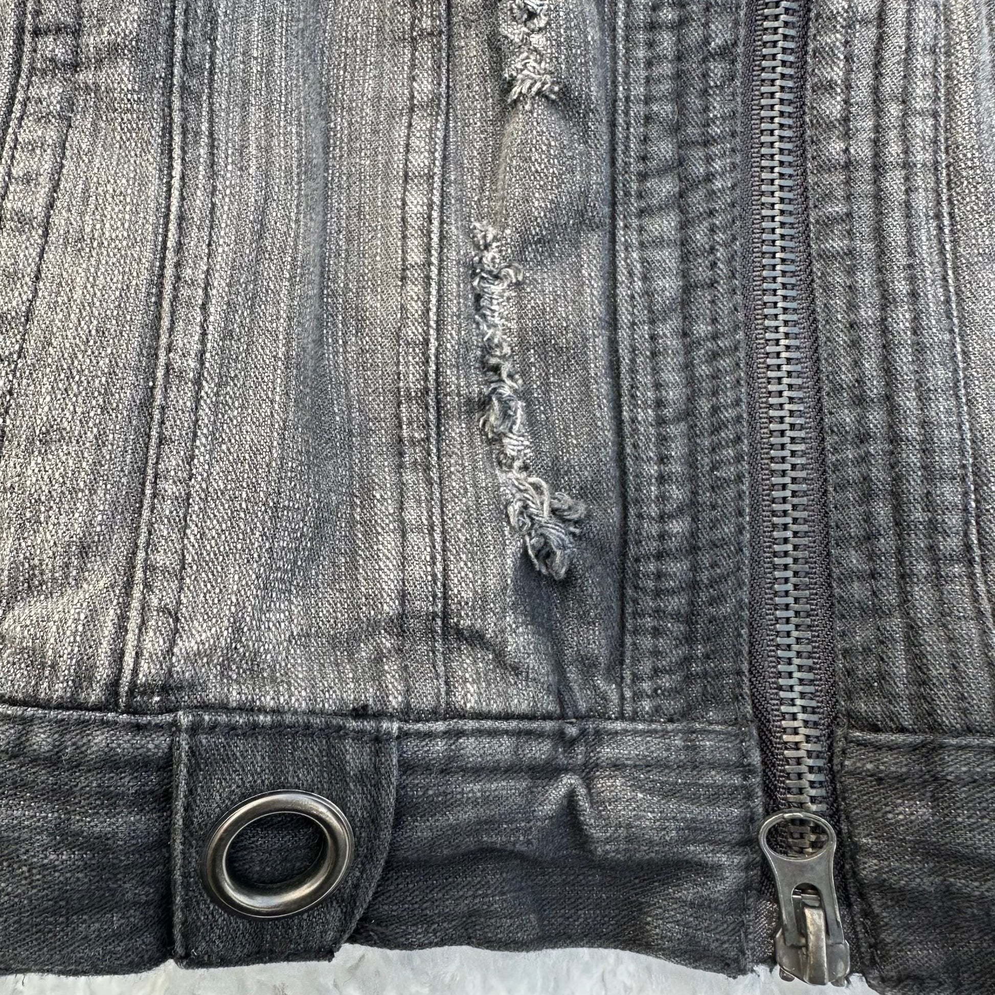 In the attic distressed denim jacket - wintexarchive