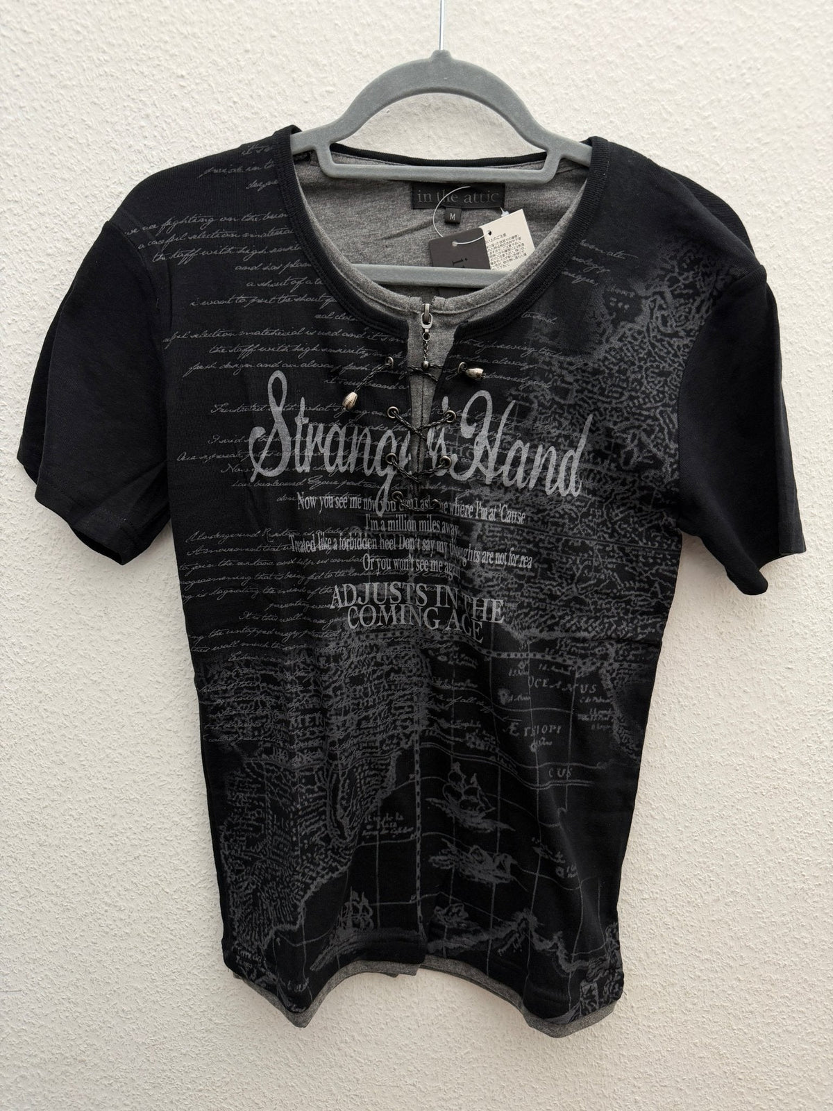 In The Attic Double Layered Laced Up Poem Shirt - wintexarchive