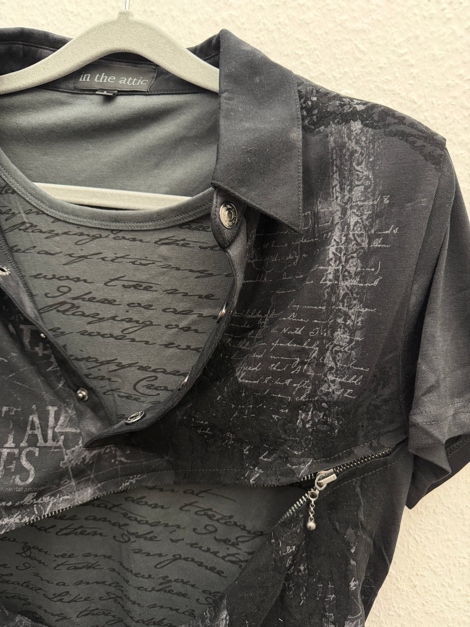 In The Attic Double Layered Poem Polo Shirt - wintexarchive