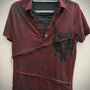 In The Attic Double Layered Zipper Poem Polo Shirt - wintexarchive