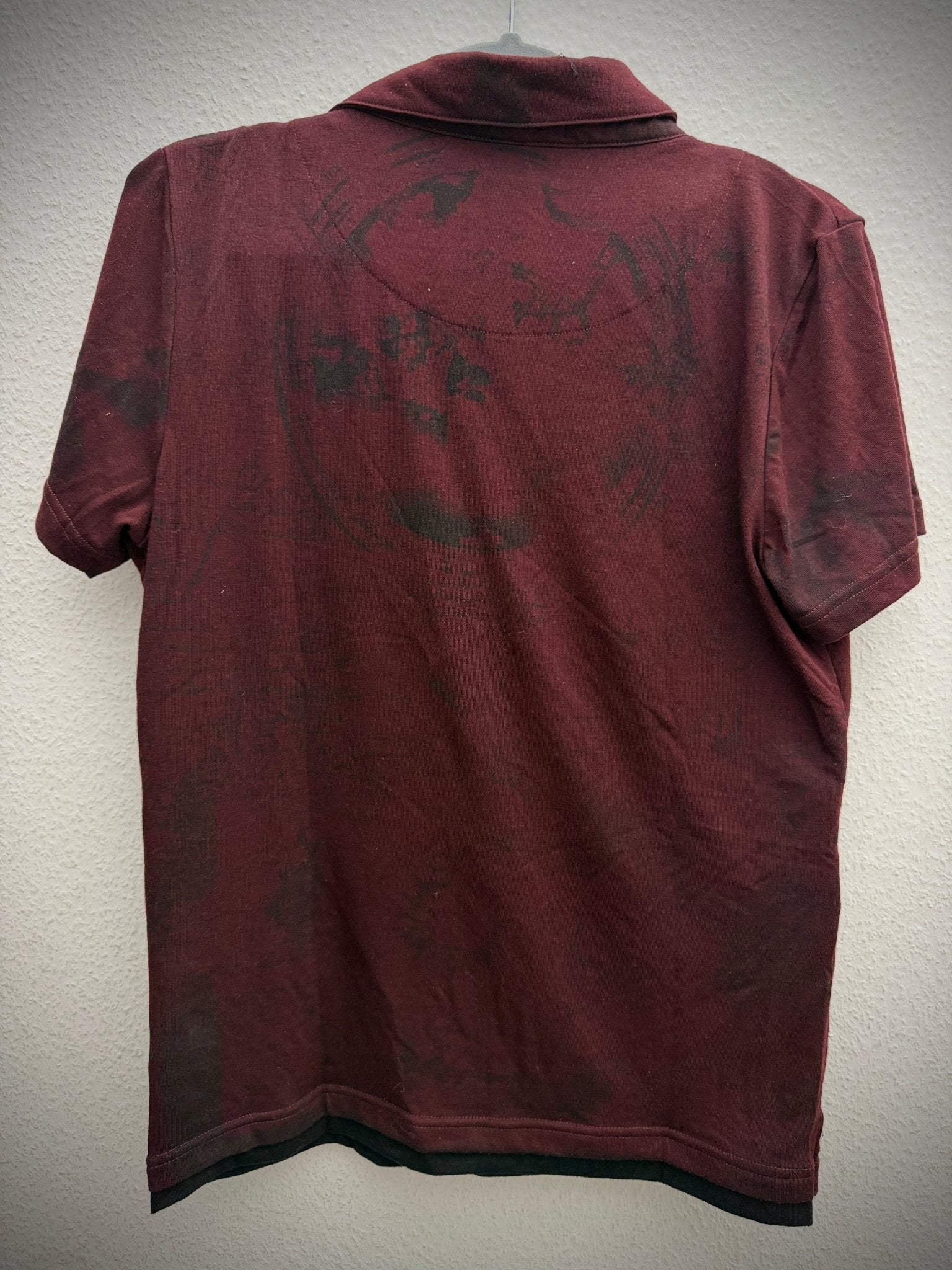 In The Attic Double Layered Zipper Poem Polo Shirt - wintexarchive