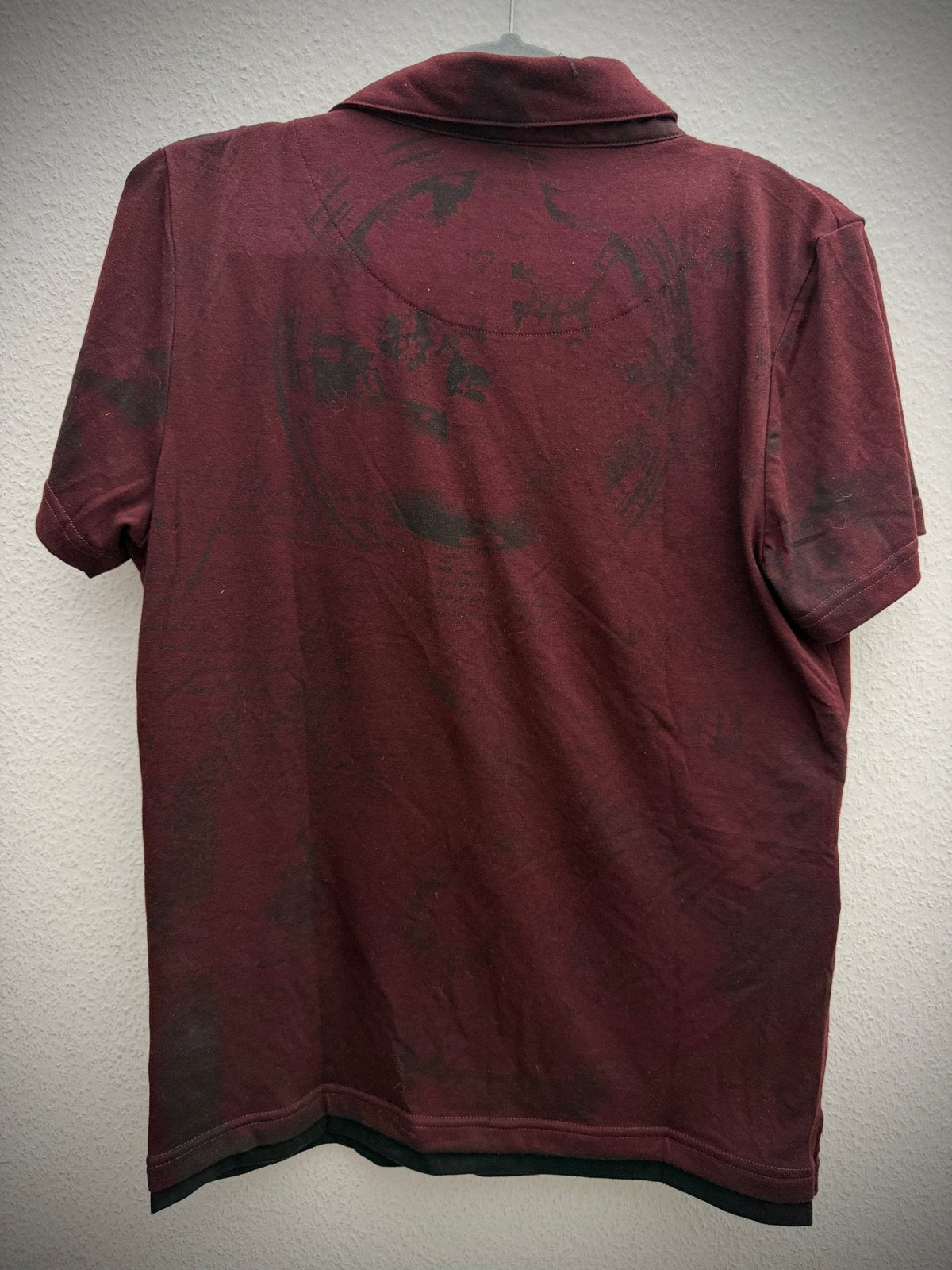 In The Attic Double Layered Zipper Poem Polo Shirt - wintexarchive