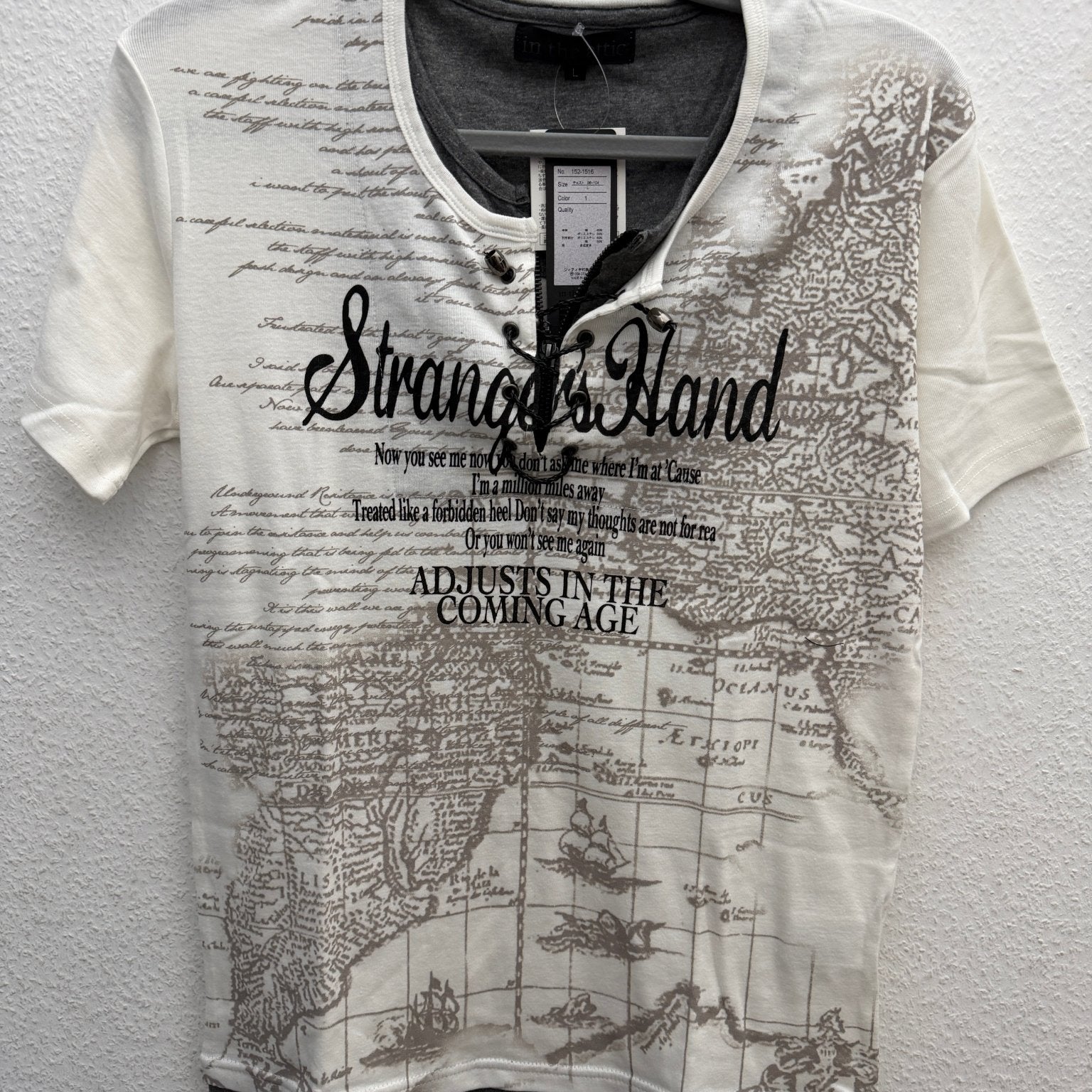 In The Attic Laced Up Double Layer Poem Shirt - wintexarchive