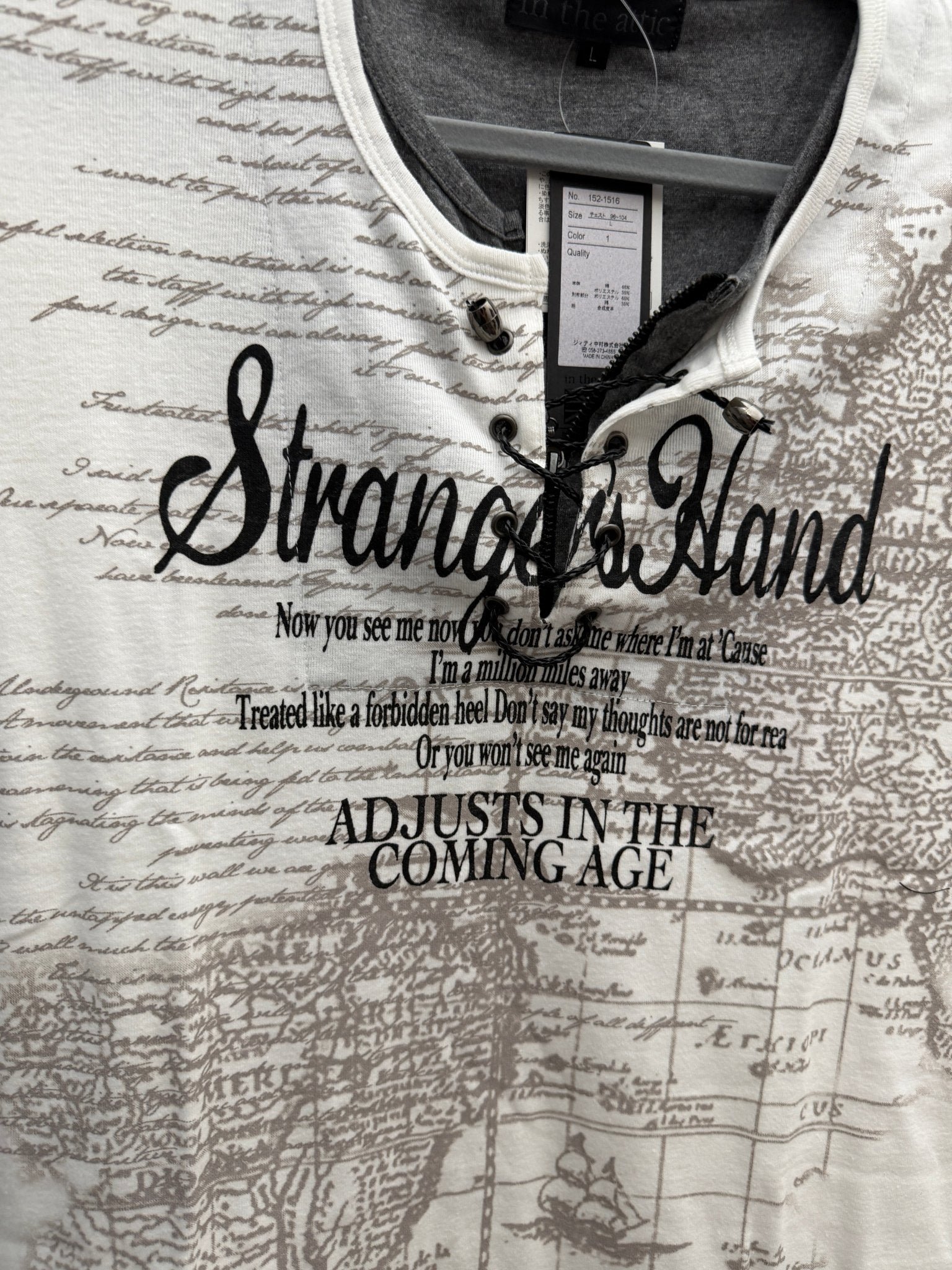 In The Attic Laced Up Double Layer Poem Shirt - wintexarchive