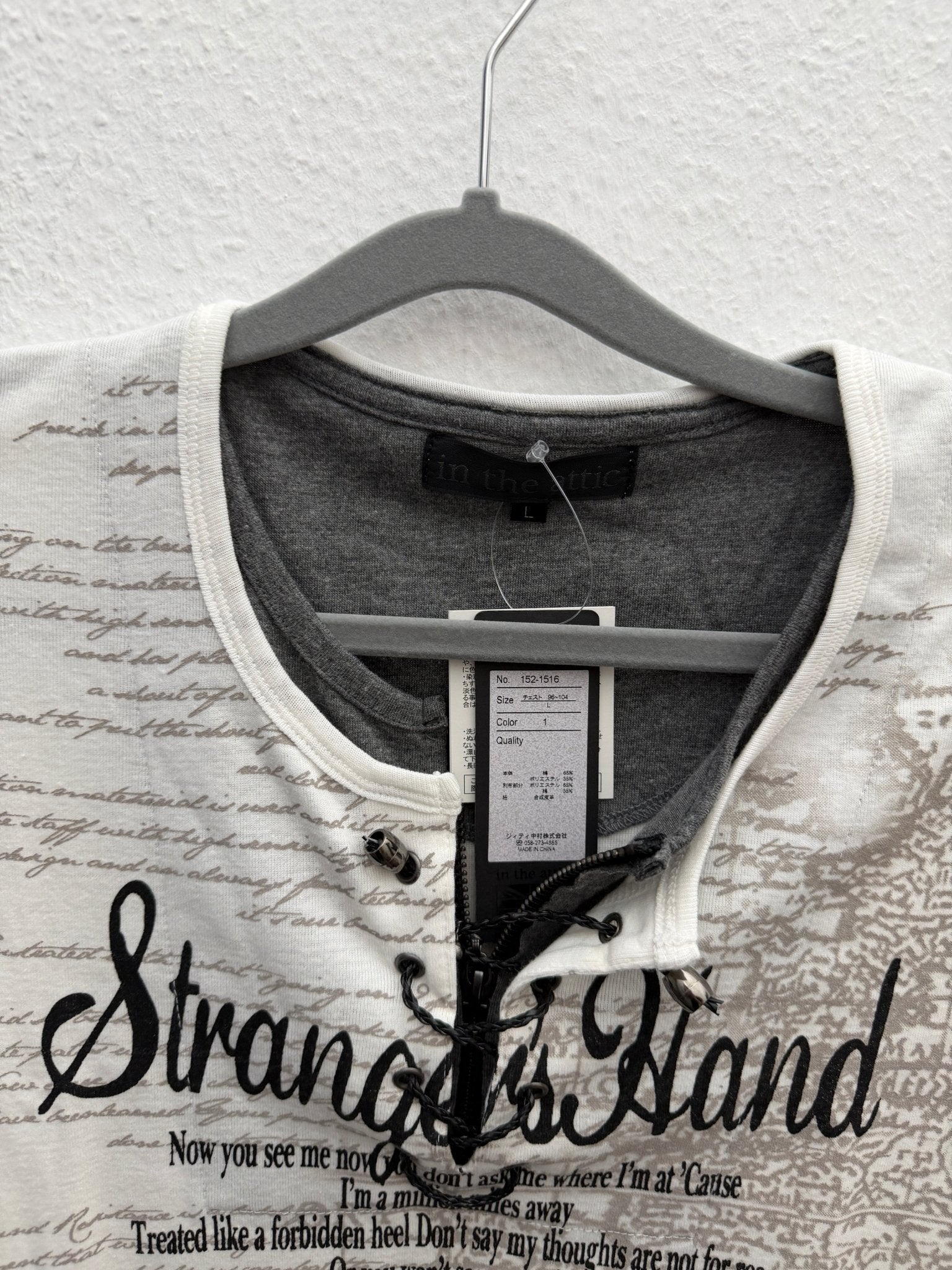 In The Attic Laced Up Double Layer Poem Shirt - wintexarchive