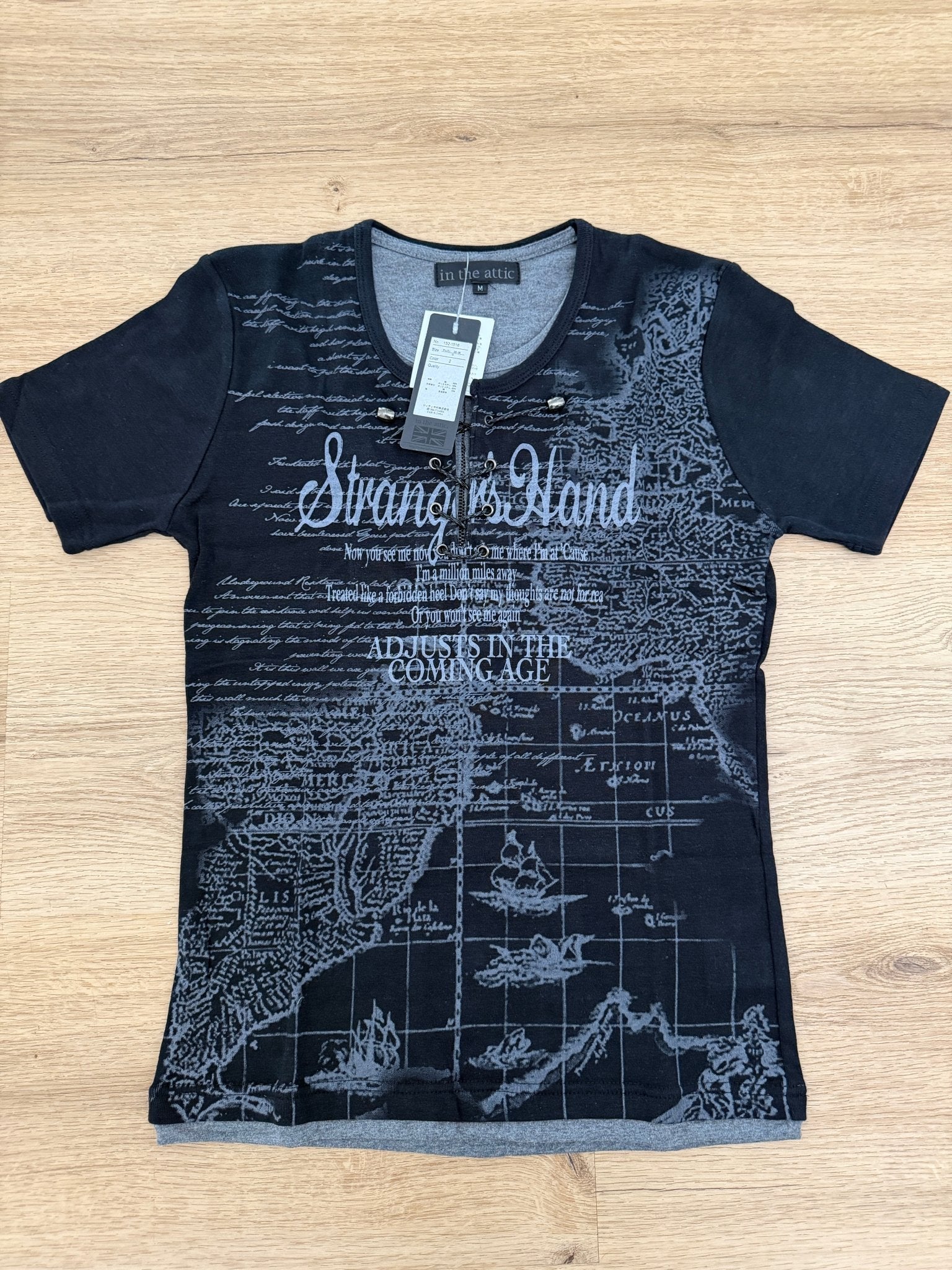 In The Attic Laced Up Double Layered Poem Shirt - wintexarchive