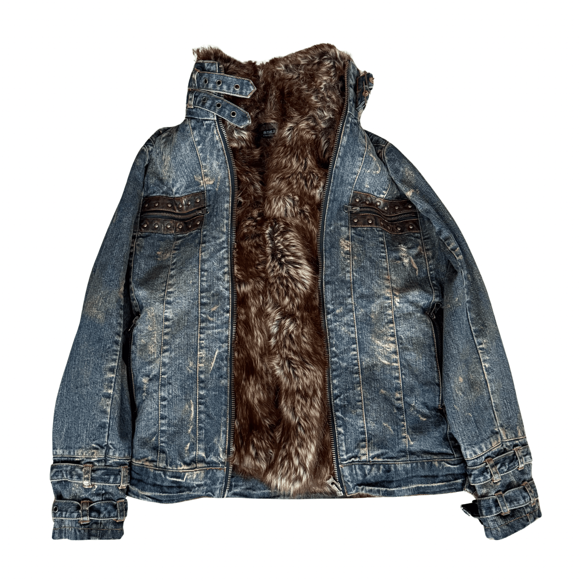 In the attic mud washed fur jacket - wintexarchive