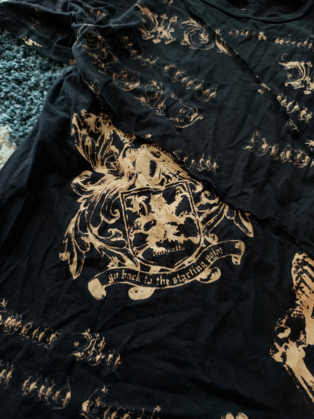 In The Attic Skull Slashed Shirt - wintexarchive