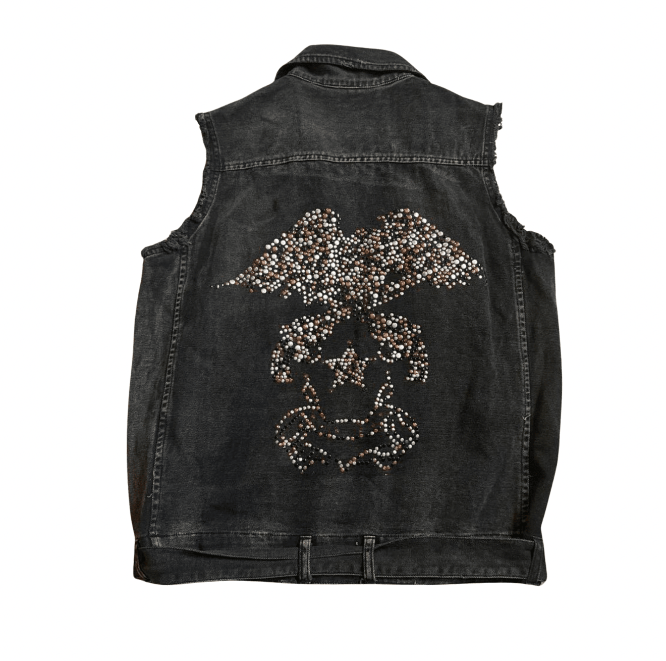 In the attic studded denim vest jacket - wintexarchive