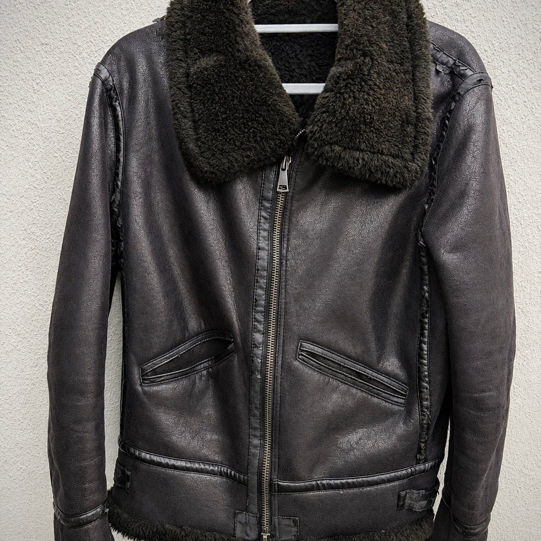Jack Rose Cracked Wax Fur Jacket - wintexarchive