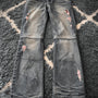 Lagust Skull Patch Bootcut Pants - wintexarchive