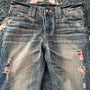 Lagust Skull Patch Bootcut Pants - wintexarchive