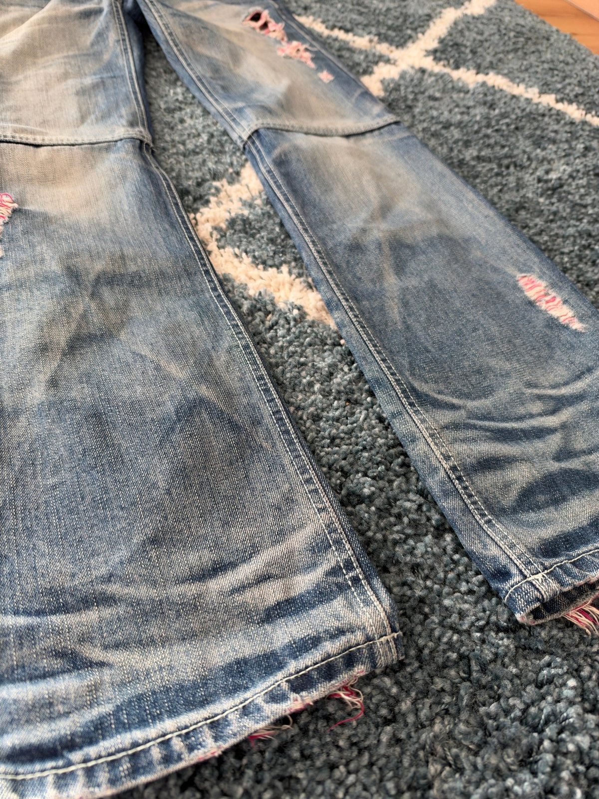 Lagust Skull Patch Bootcut Pants - wintexarchive