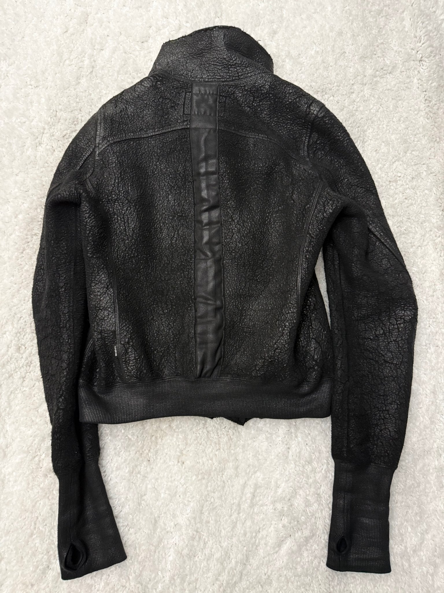 L.G.B NightHawk Asymetrical Cracked Waxed Jacket - wintexarchive