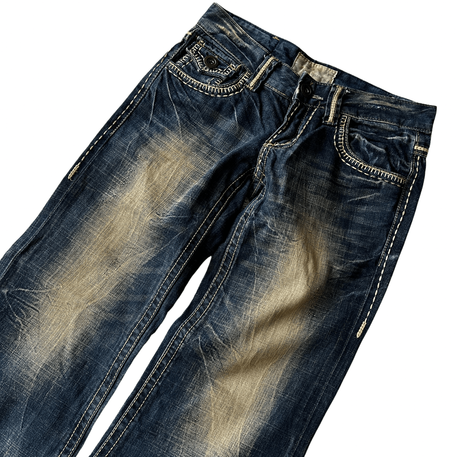 Lolita Scar Stitched Flared Denim - wintexarchive