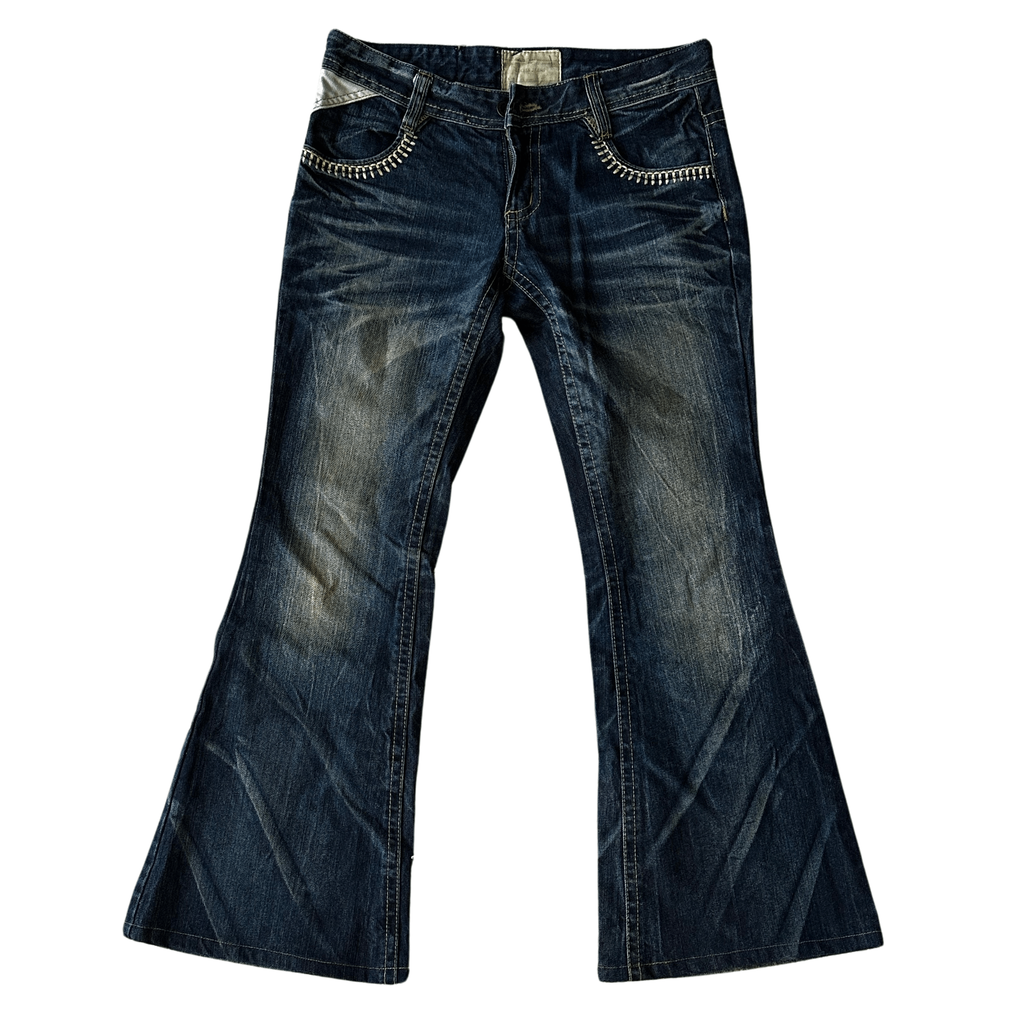 Lolita scar stitched Flared denim - wintexarchive