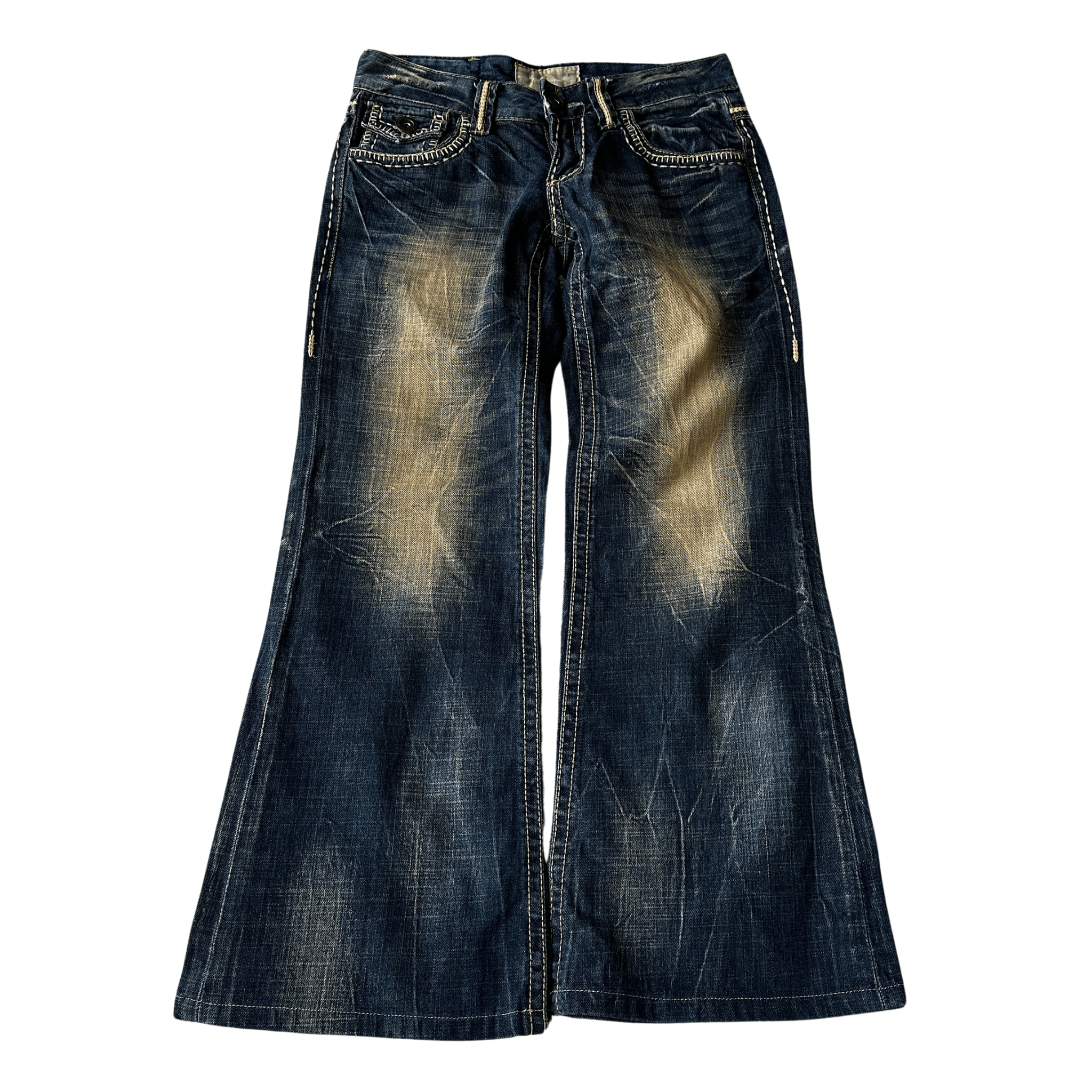 Lolita Scar Stitched Flared Denim - wintexarchive