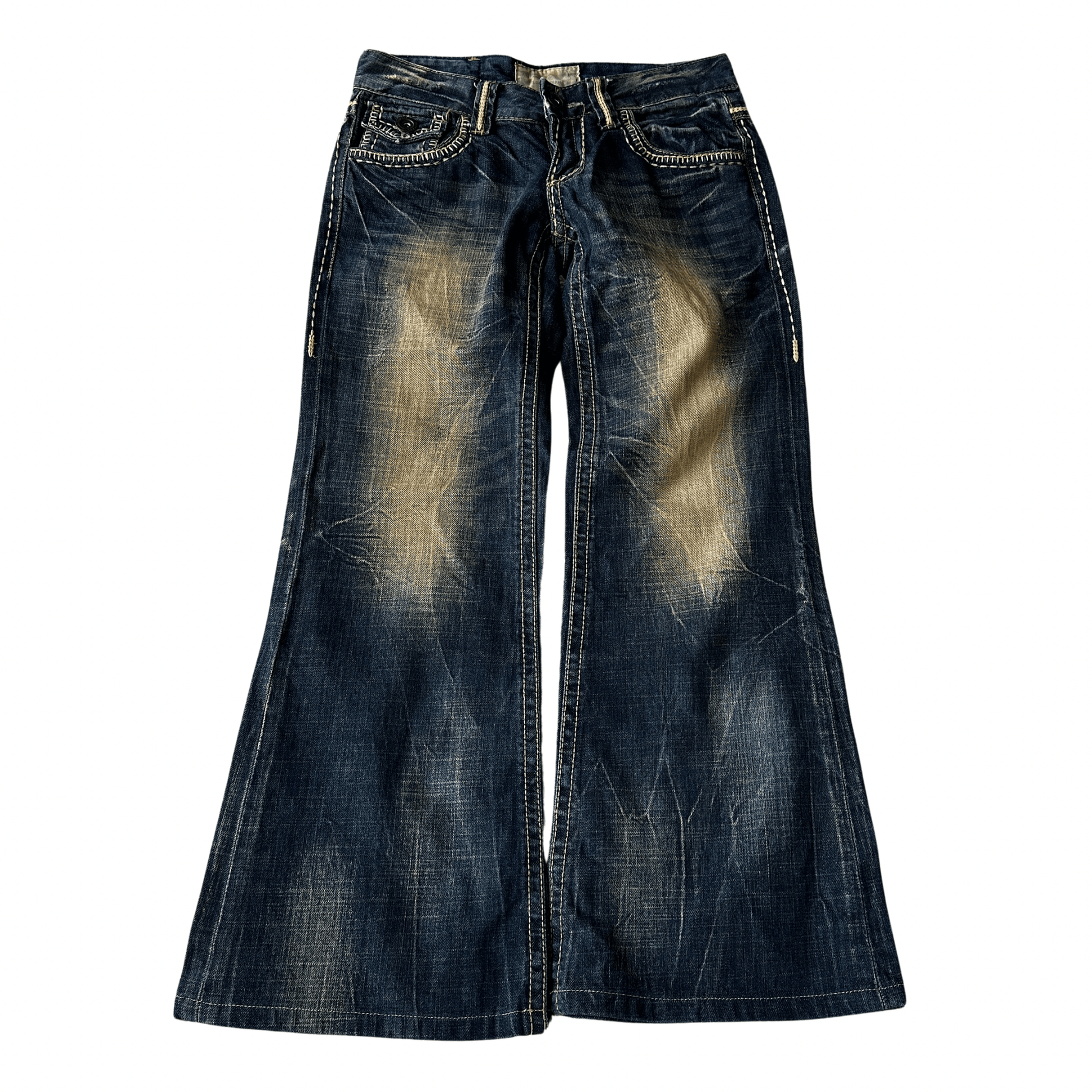 Lolita Scar Stitched Flared Denim - wintexarchive