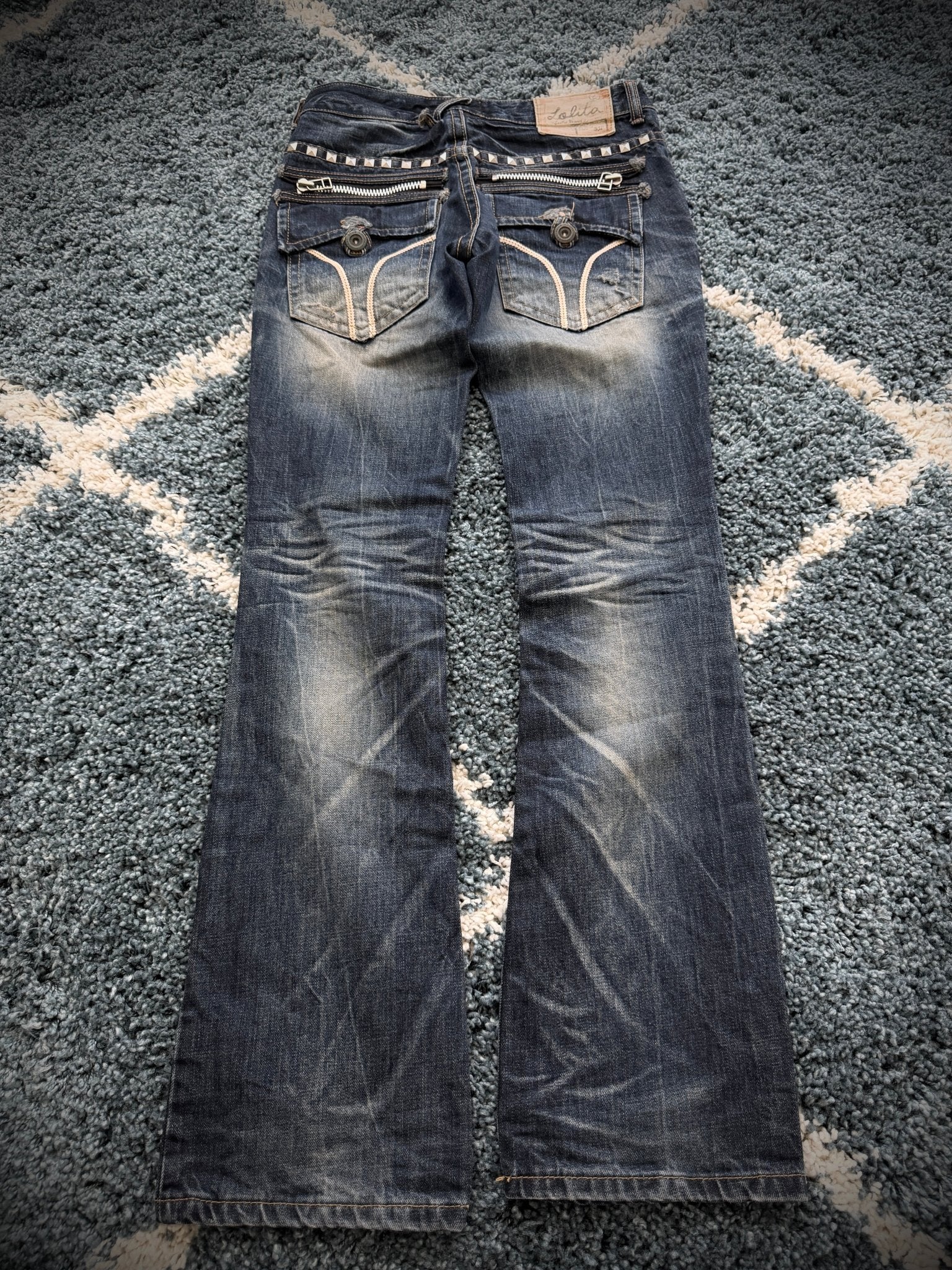 Lolita Studded Clawmark Flared Pants - wintexarchive