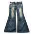 Lolita whiskers washed flared denim - wintexarchive