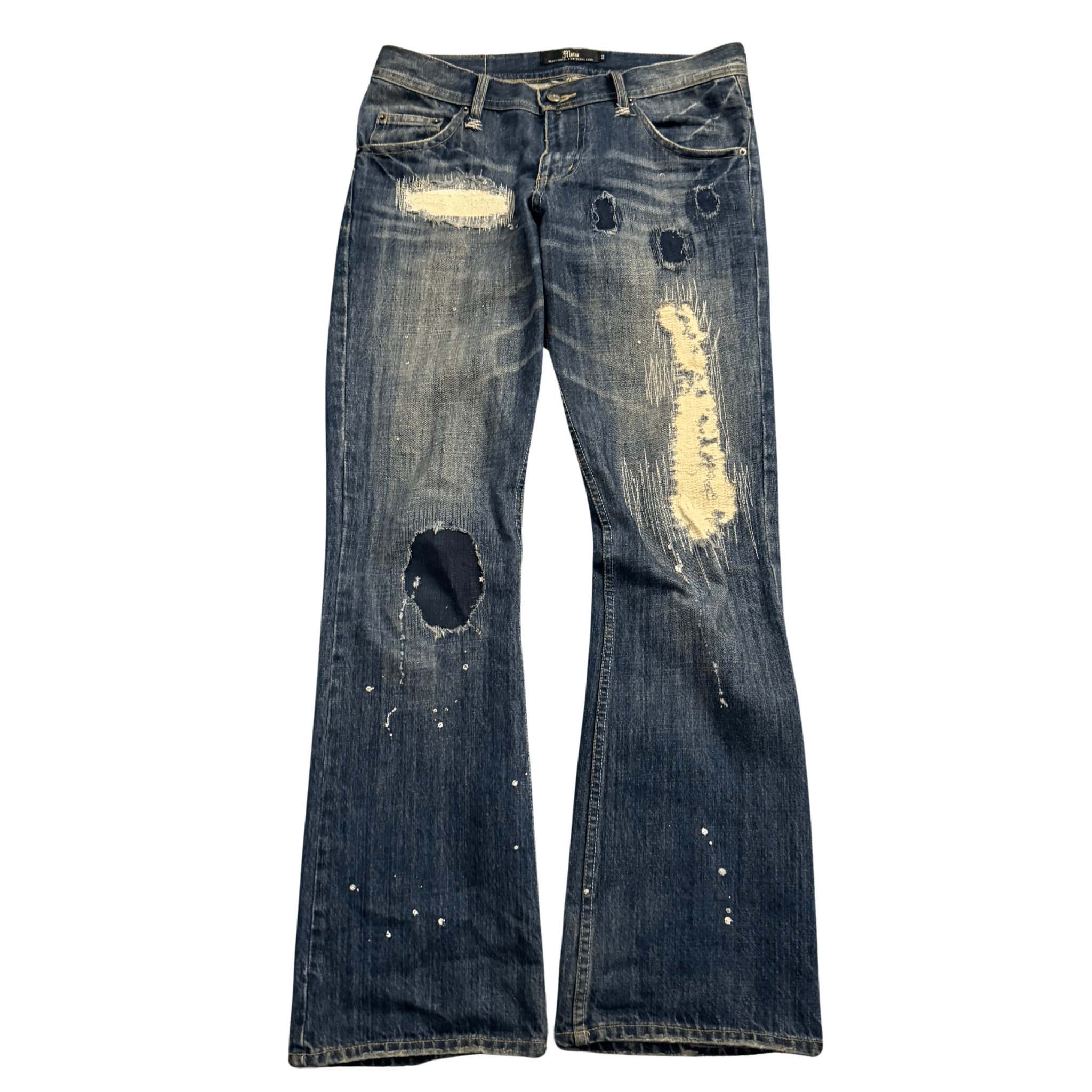 Midas Distressed Flared Denim - wintexarchive